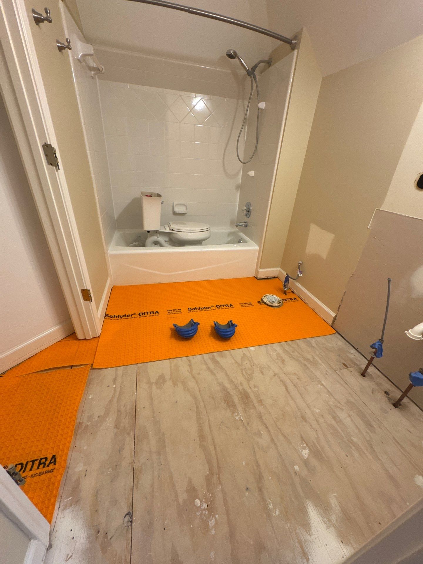 Marietta Bathroom and Laundry Room Floor and Vanity Remodel by Swift Home Renovations
