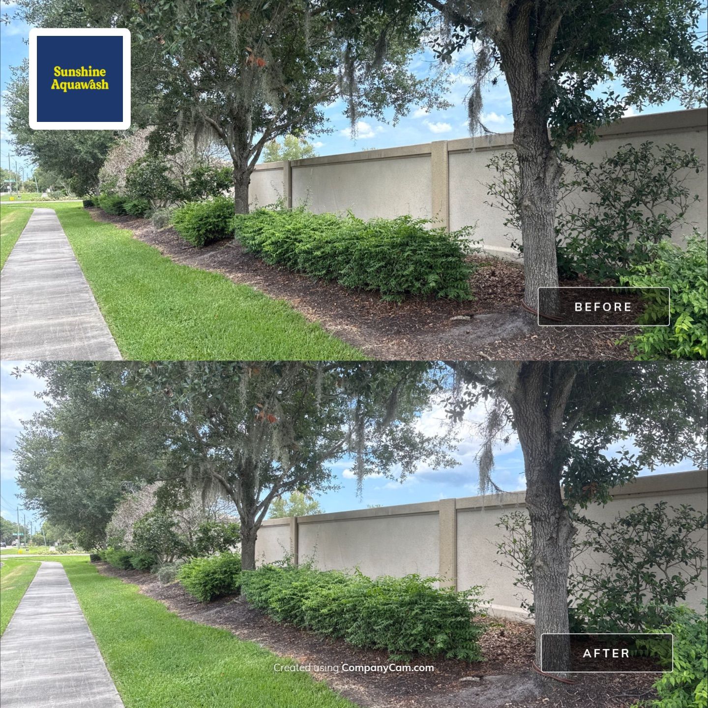 HOA Perimeter Wall & Monument Sign Cleaning – Willow Walk, Palmetto, FL 34221 by Sunshine AquaWash