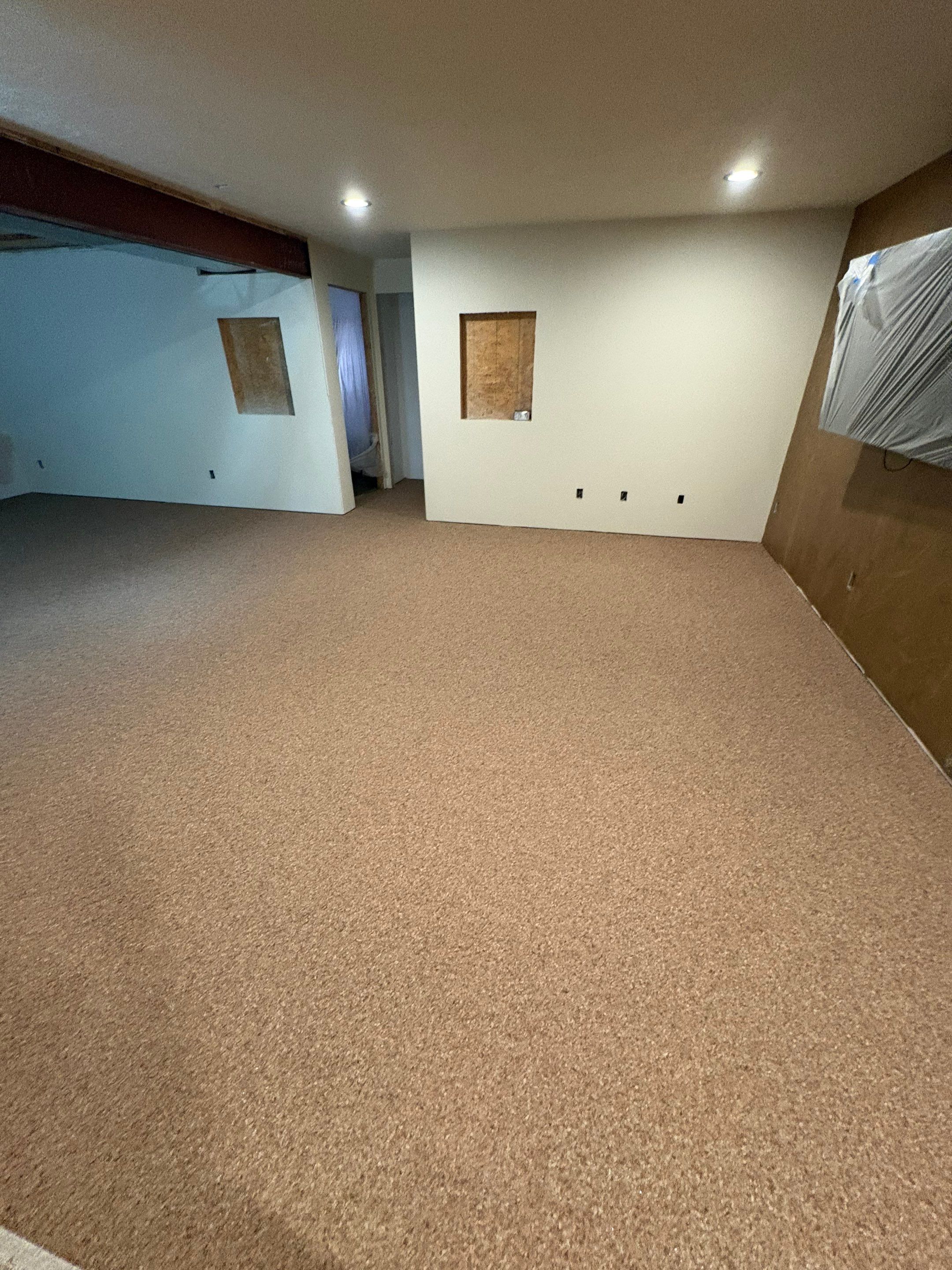 Custom Chip Concrete Coating for Colman Basement and Garage by Select Painting, Coatings & Garage Cabinets