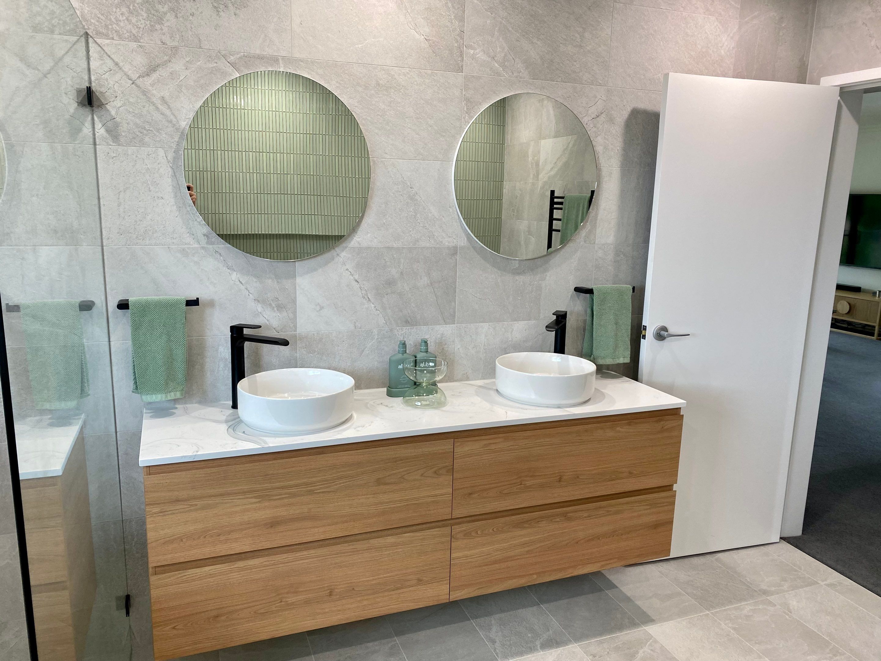 Bathroom Renovation using XROCK 36W White natural 300 x 600 by Re-seal Bathrooms