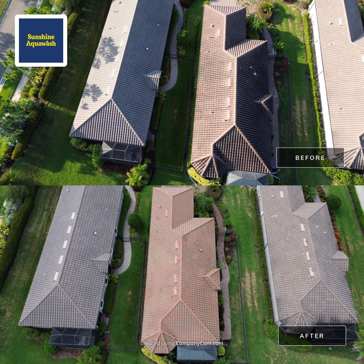 Roof Cleaning Soft Wash in Artisan Lakes Palmetto FL by Sunshine AquaWash