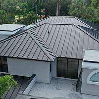 24ga 1.5" Mechanical Seam Matte Black by Total Roofing System The Metal Roof Experts