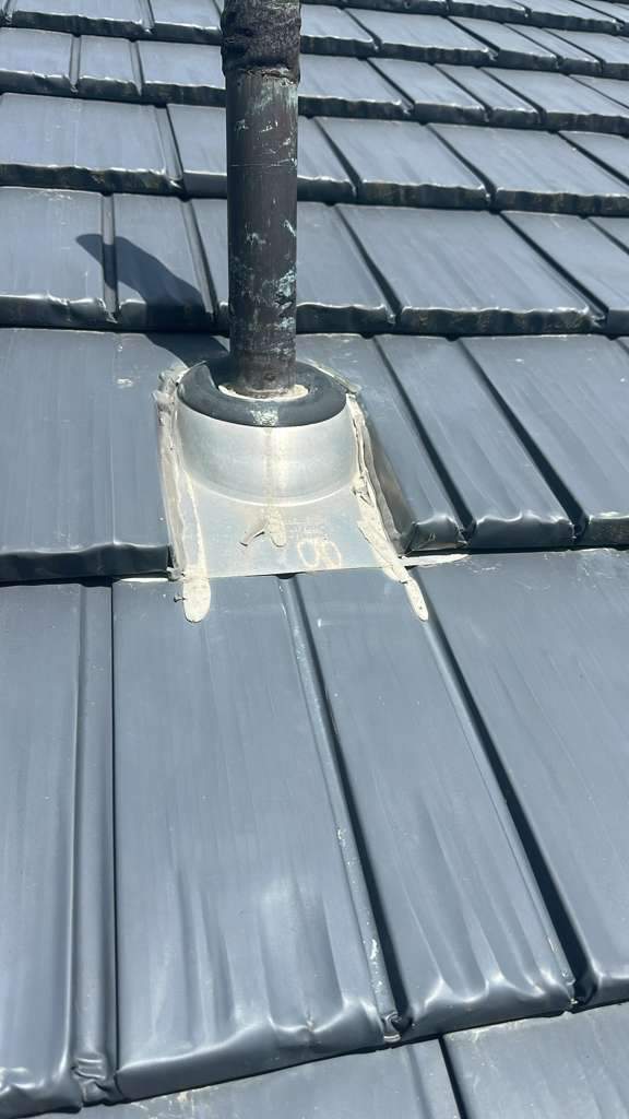 Vent Pipe Flashing Replacement + Antenna Bracket Relocation by Mighty Dog Roofing of Greater Middlesex County
