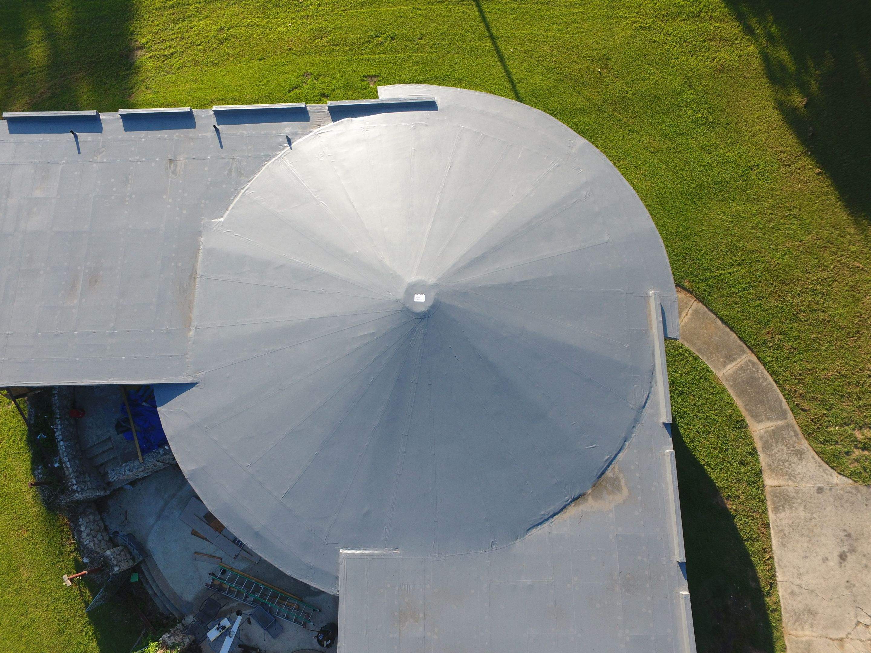 Commercial Roofing Installation using 50 mil PVC by Hostetler Roofing