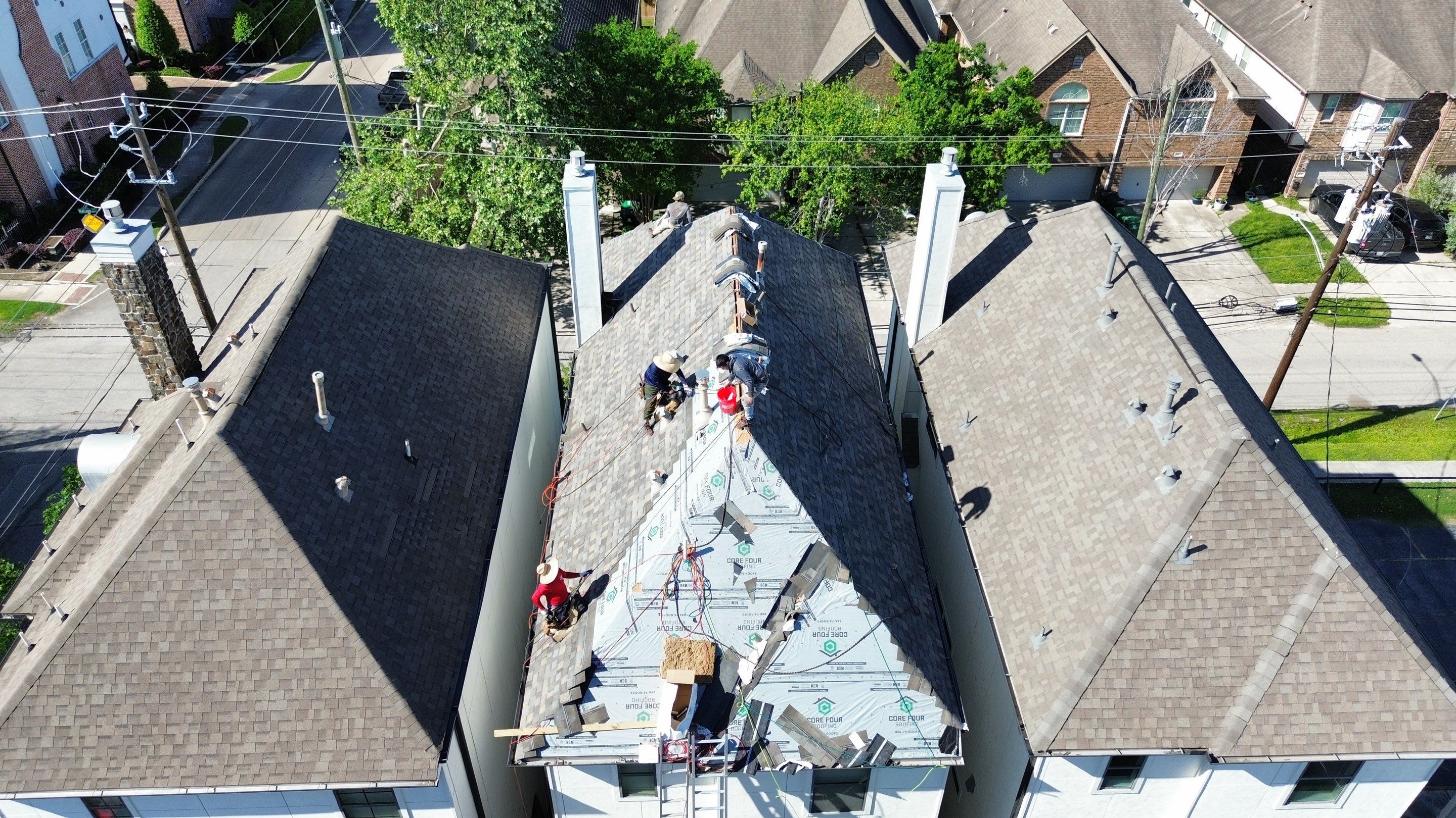 Roof Replacement using IKO Nordic in the Heights! by Core Four Roofing