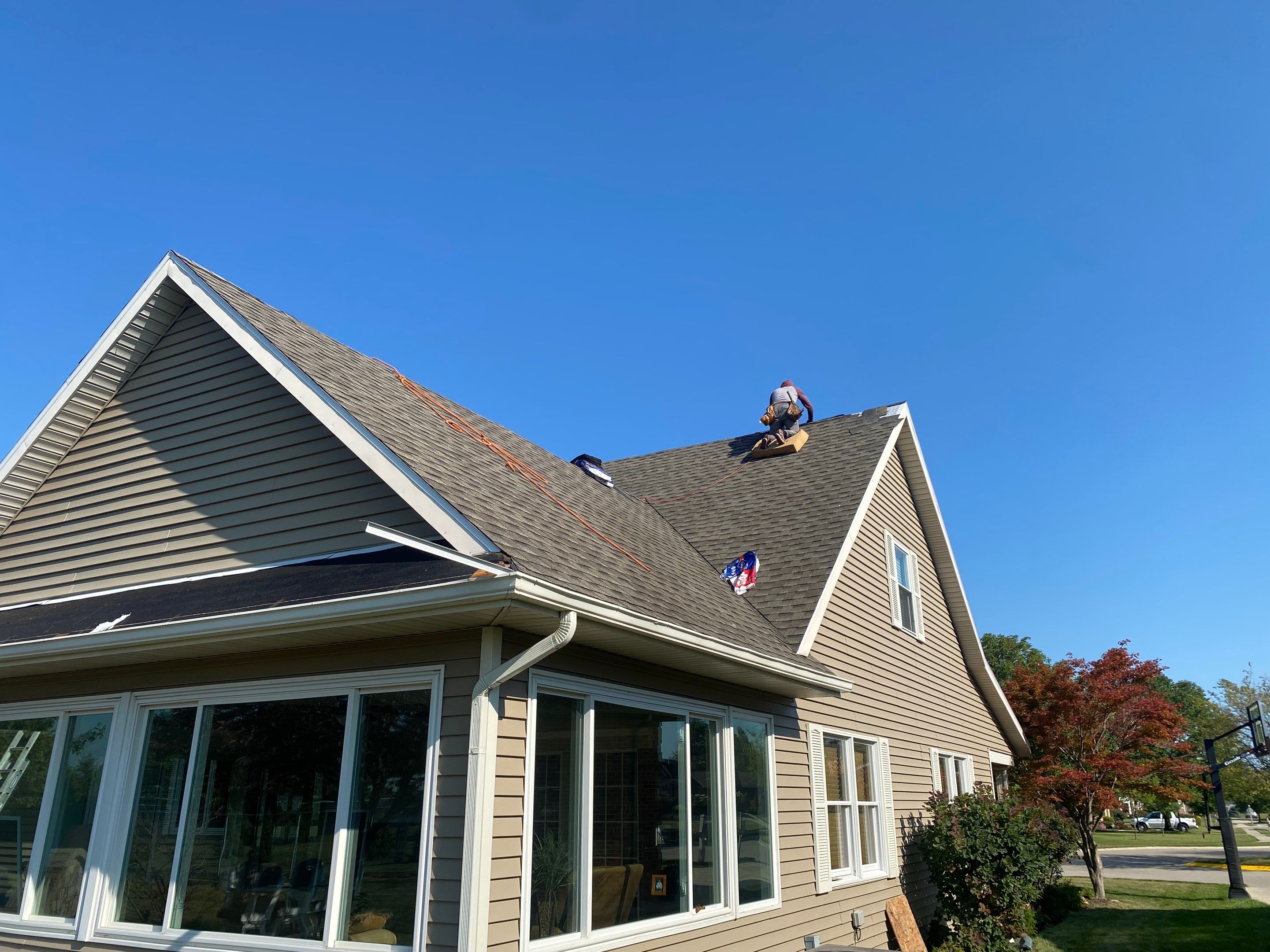 Residential Roofing Installation using GAF Timberline HDZ Weathered Wood by Nitro Roofing and Construction