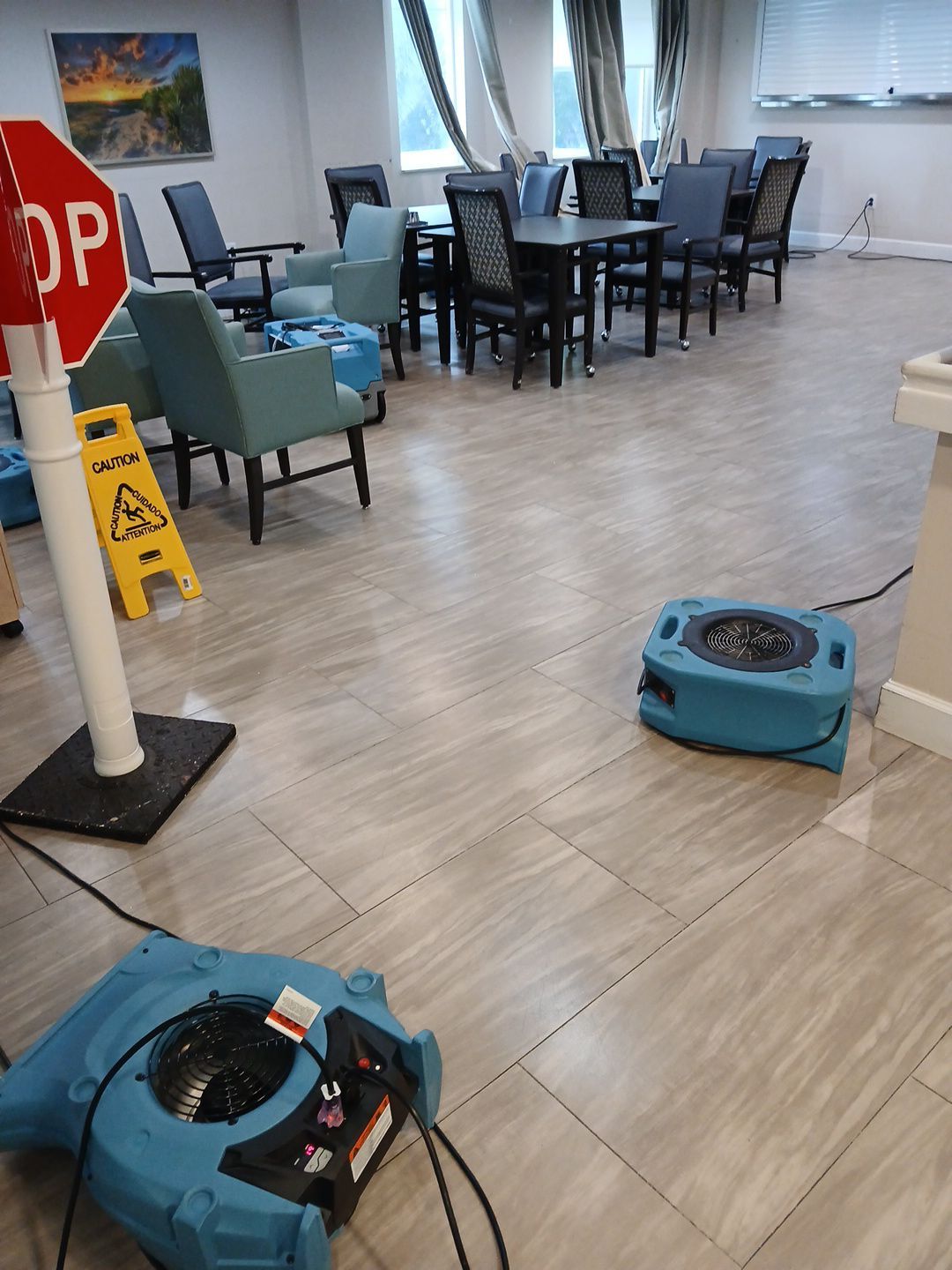 Commercial Water Damage Mitigation and Floor Drying in Boynton Beach by SuperClean