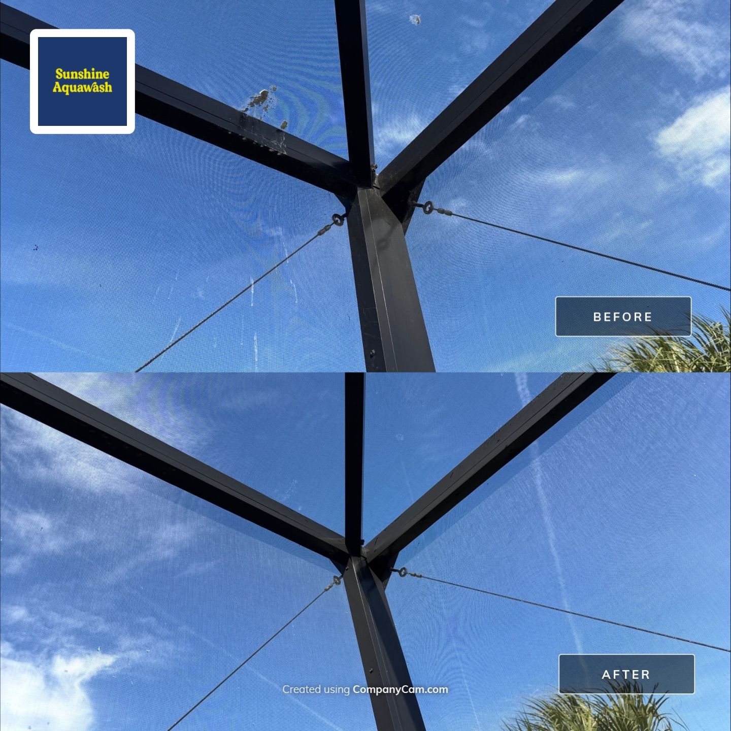 Pool Cage Screen Enclosure Cleaning in Canoe Creek – Parrish, FL by Sunshine AquaWash