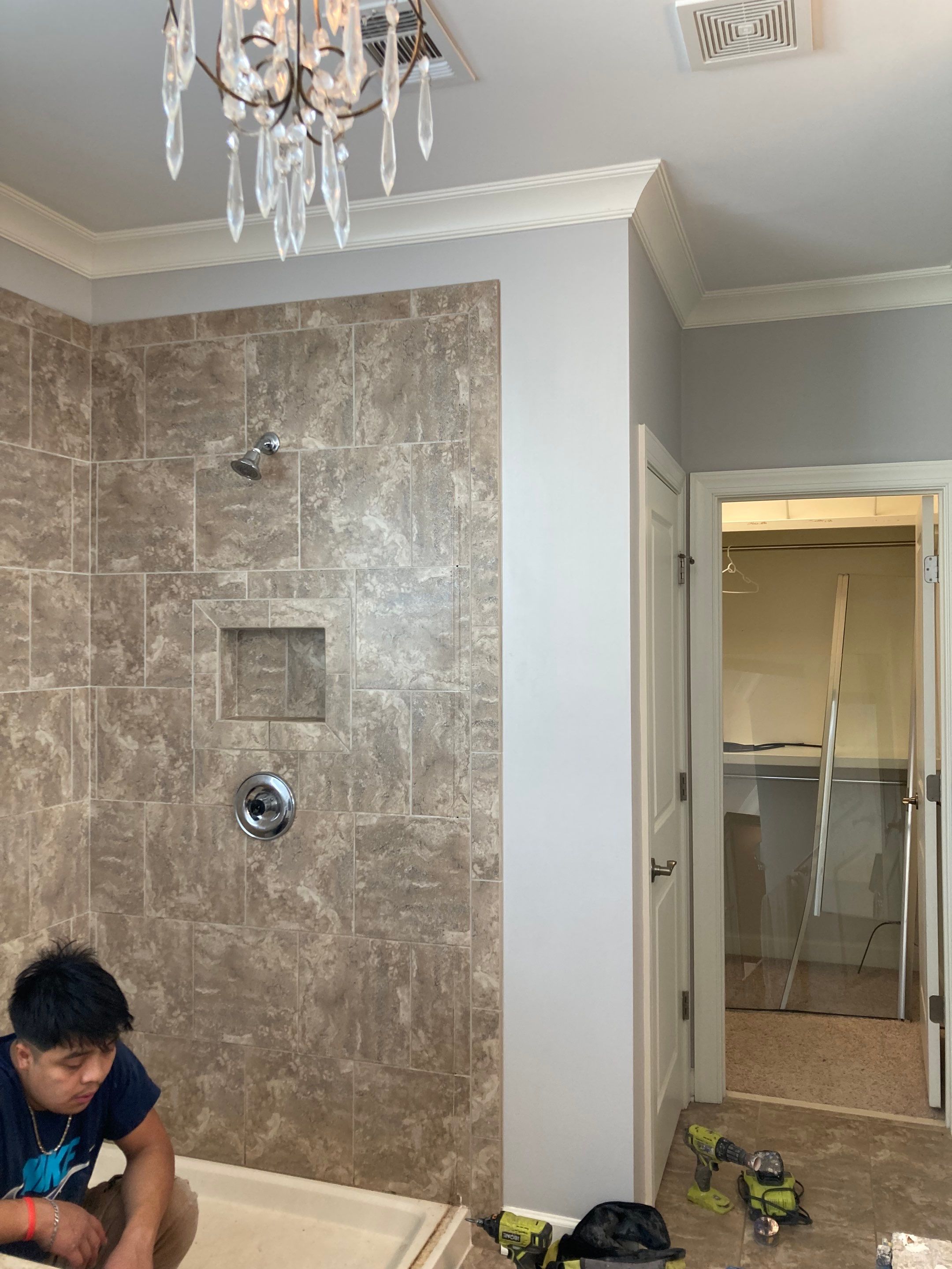 Tile Bath Remodel by Footprints Floors of Nashville