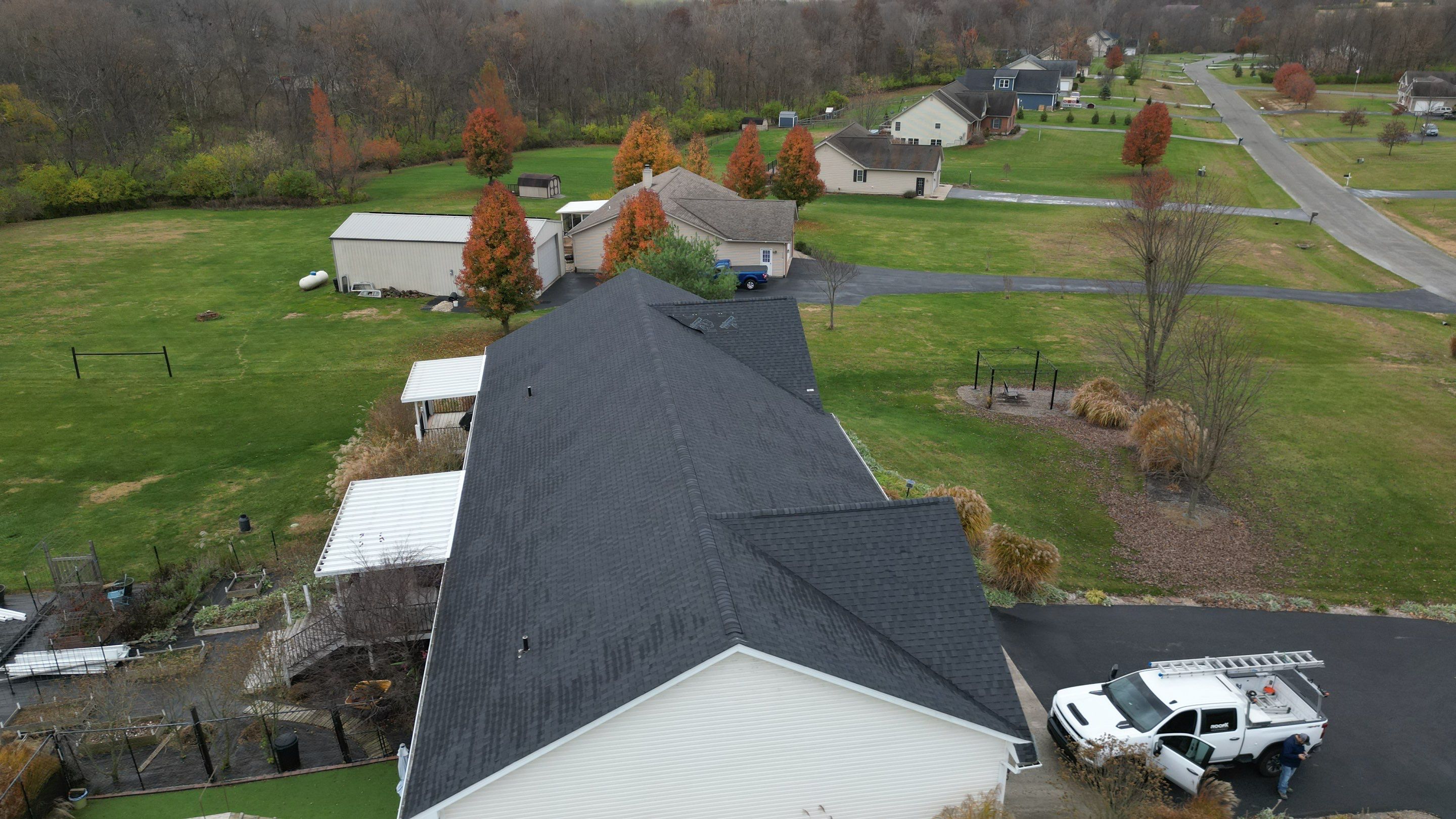 Residential Roofing Installation using Performance Panel Metal - Frost Black by RoofX 