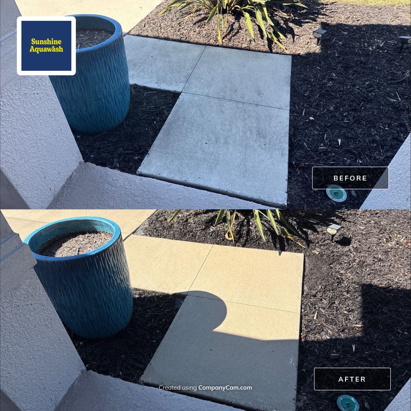 2-Car Concrete Driveway & Sidewalk Cleaning in Trevesta – Palmetto, FL by Sunshine AquaWash