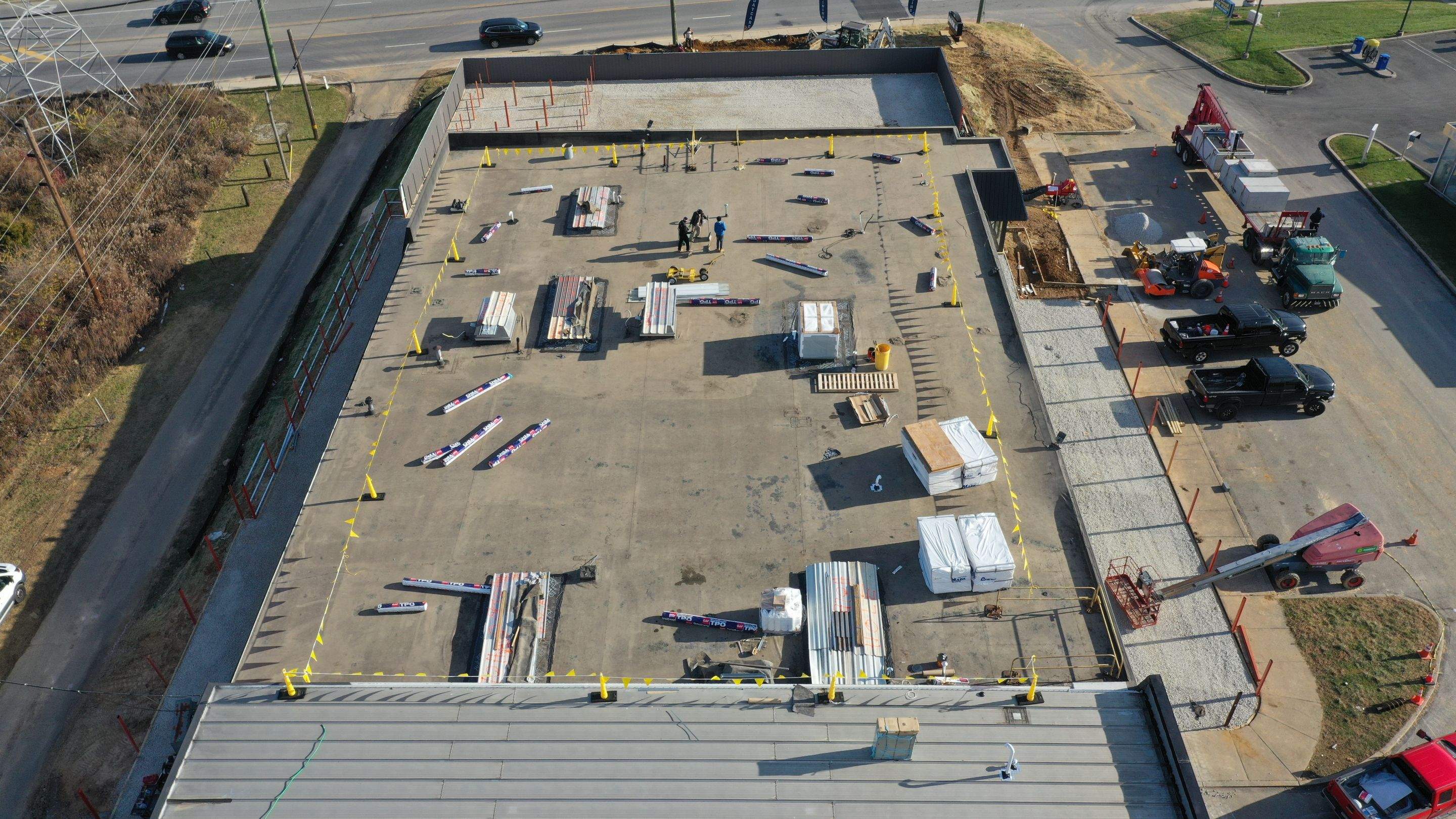 Commercial Roofing Installation using GAF TPO by All Site Roofing