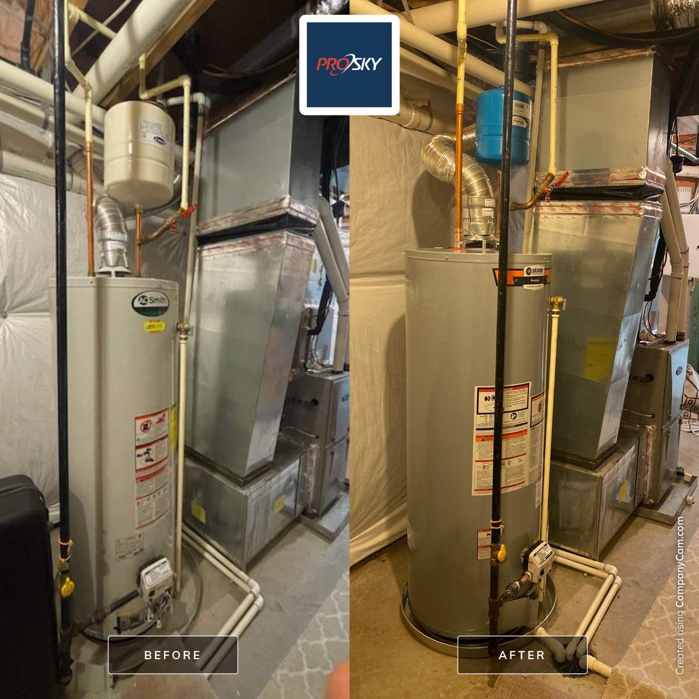 Water Heater Installation using State by Pro Sky Services