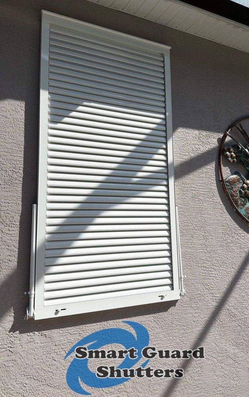 Hurricane Protection in White by Smart Guard Shutters