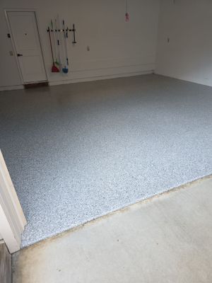 Morro Bay Garage Floor Transformation With Simiron Feather Gray Epoxy