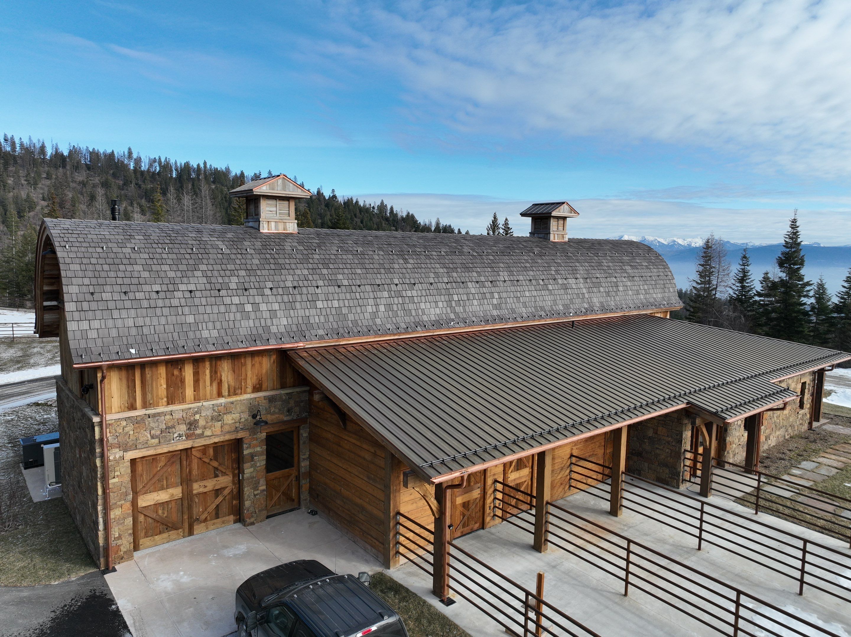 Horse Barn Install  by Montana Roofing Solutions