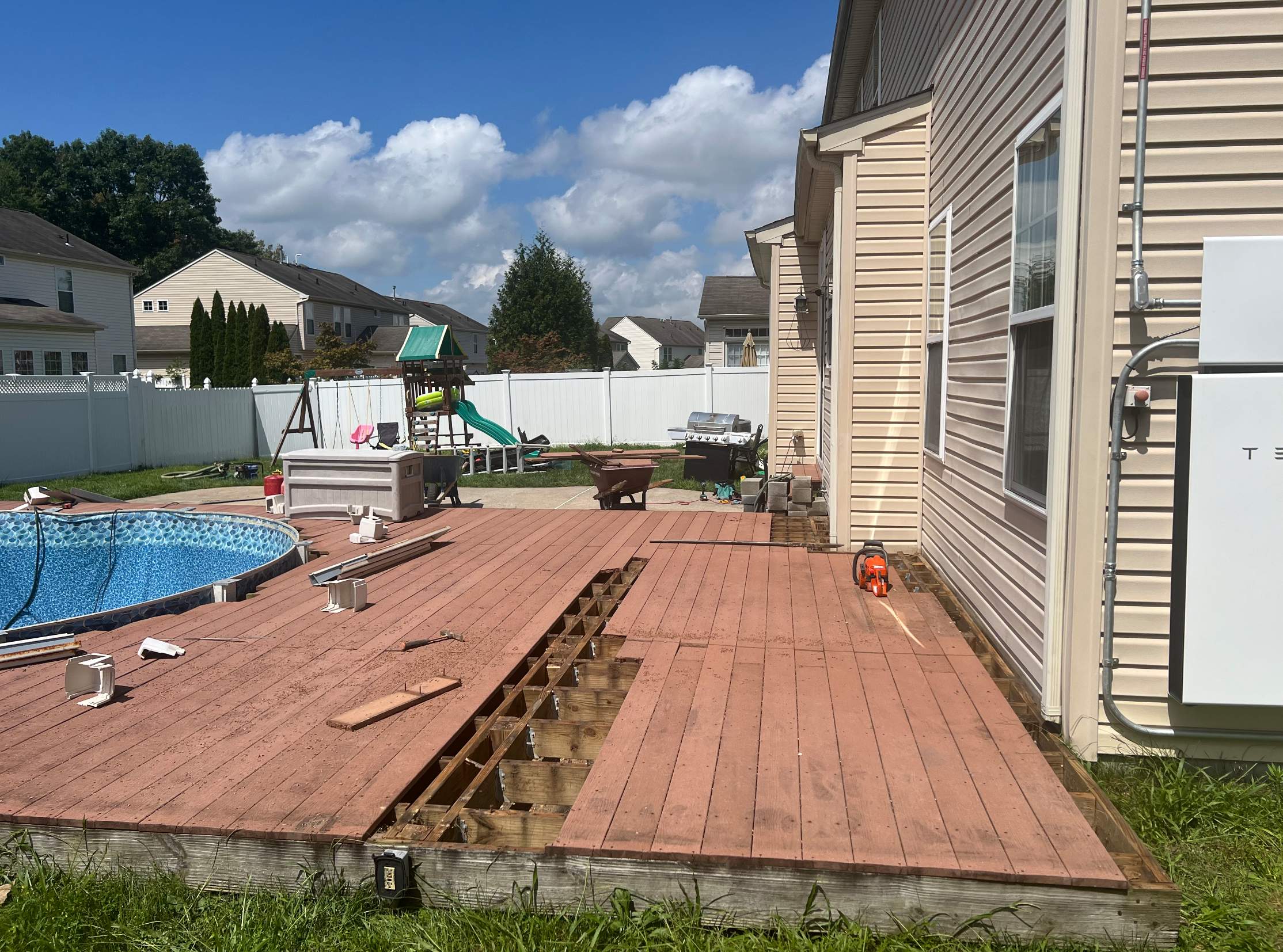 new pool deck in Howell by deck guardian