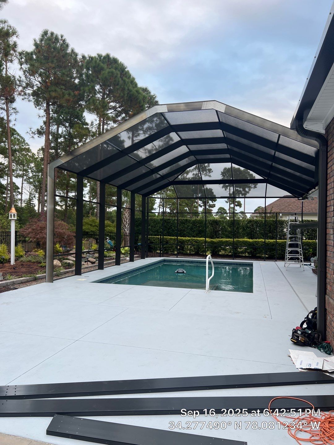 Pool Enclosure and Outdoor Living Space Storm Damage Repair by RGR Construction and Roofing, LLC