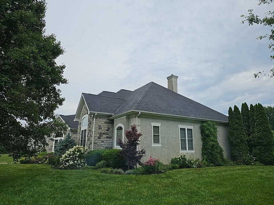 Residential Roofing Installation using Atlas Pinnacle Black Shingles by 614 Exteriors