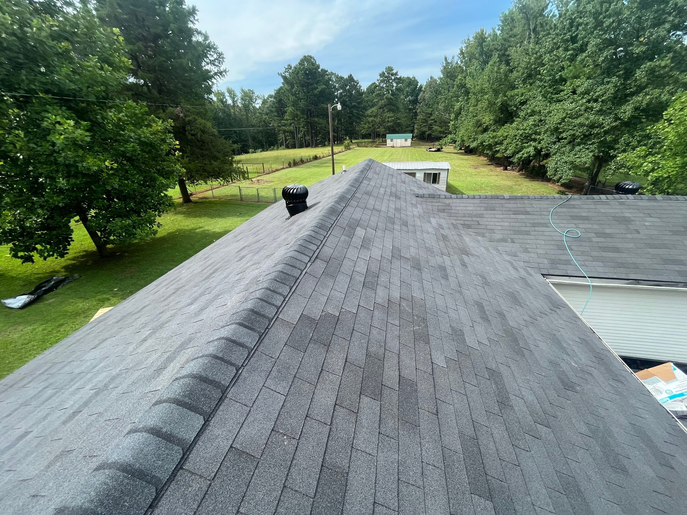 Residential Shingle Reroof using CertainTeed XT25: Moire Black by Hostetler Roofing