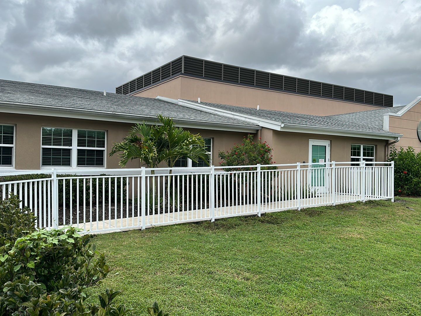 Aluminum Fence Installation using White 3 Rail Aluminum Fence  by Asap fence and gates, LLC