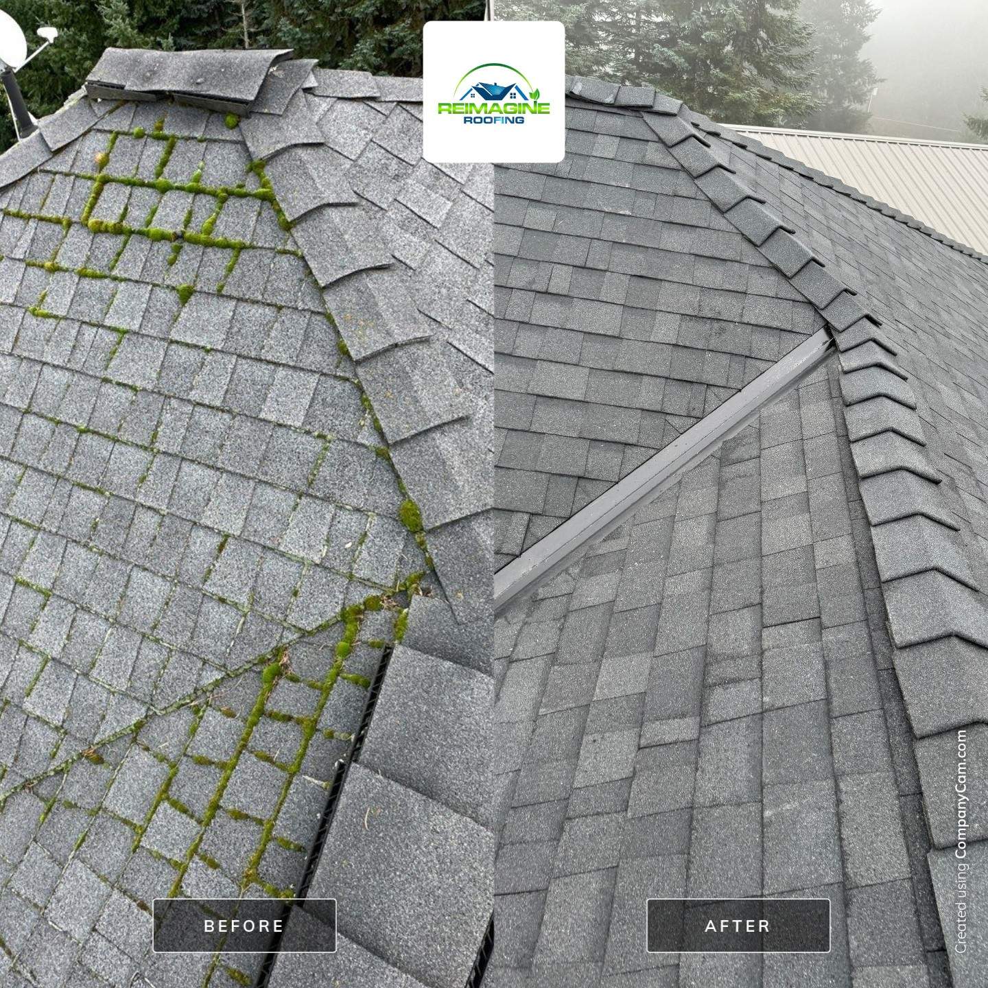 Charcoal Gray Shingles by Reimagine Roofing
