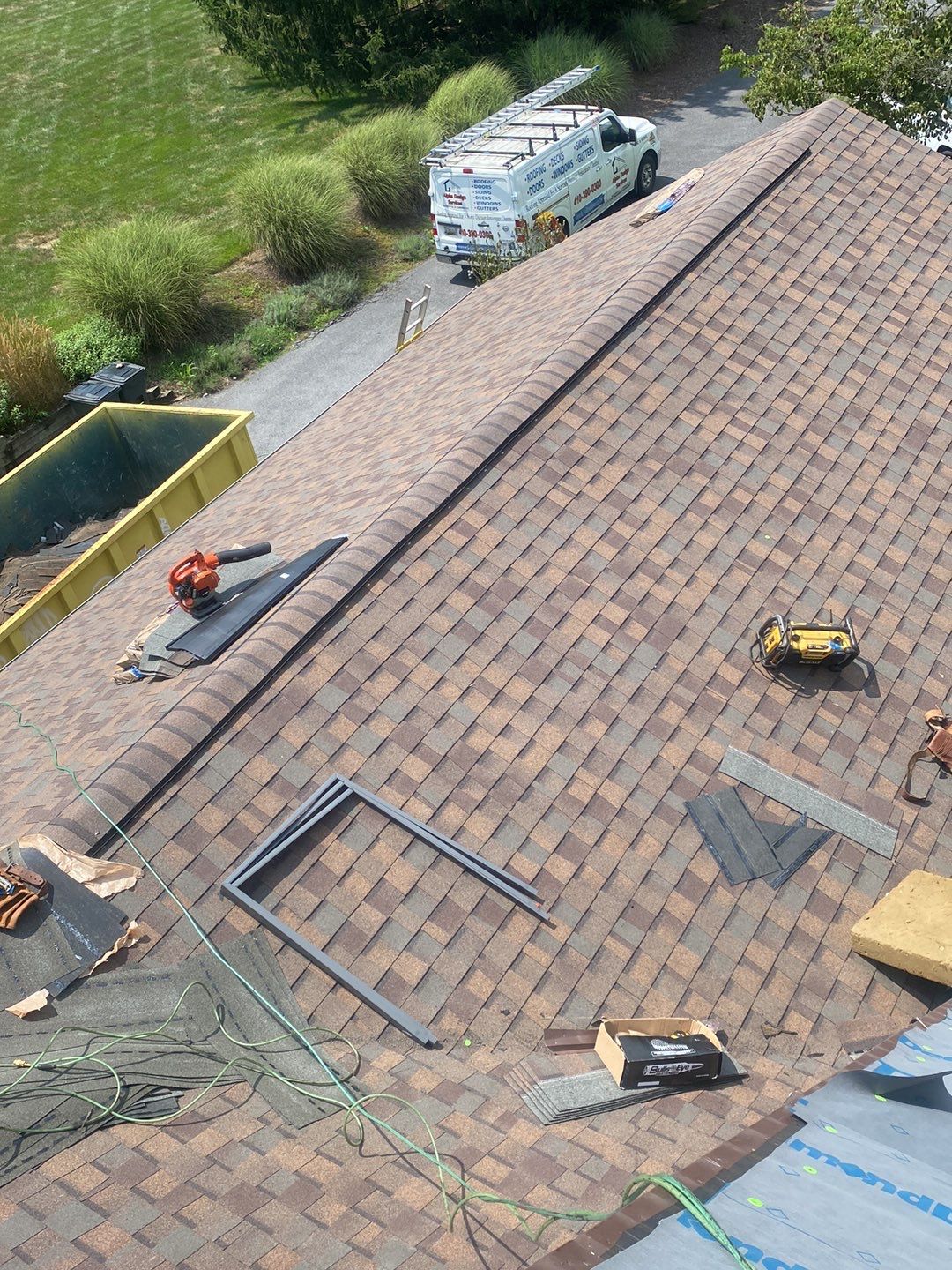 New Shingle Roof, New Skylights, New Windows, Repair T-1 11 panels by Alpha Design Services