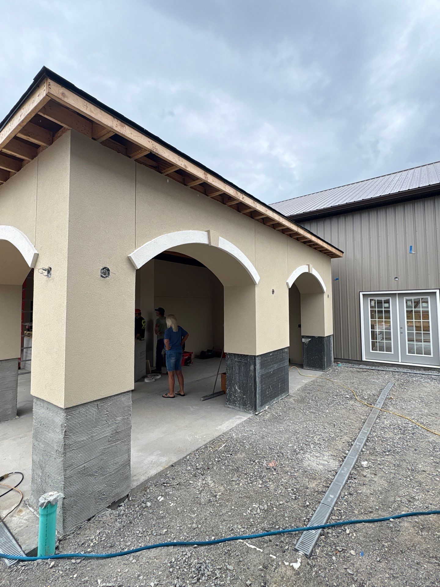 Custom Stucco Pool House and Pavilion Construction in Cross Plains by U.S. Exterior Solutions