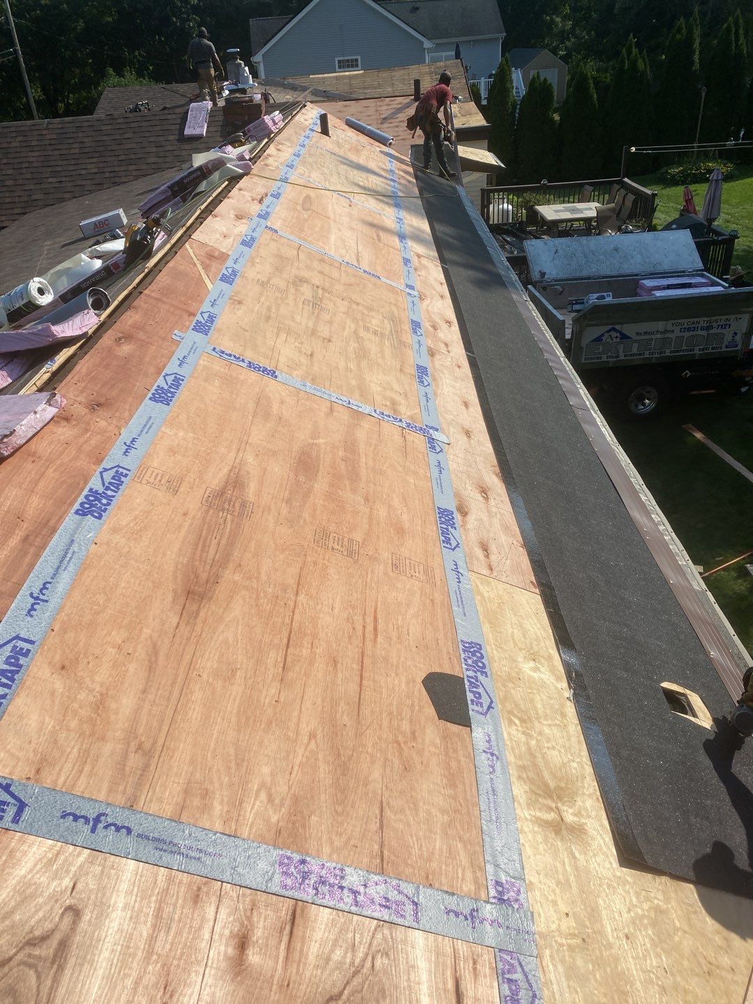 Residential Roofing Installation using Owens Corning Duration Brownwood by A Plus Exterior