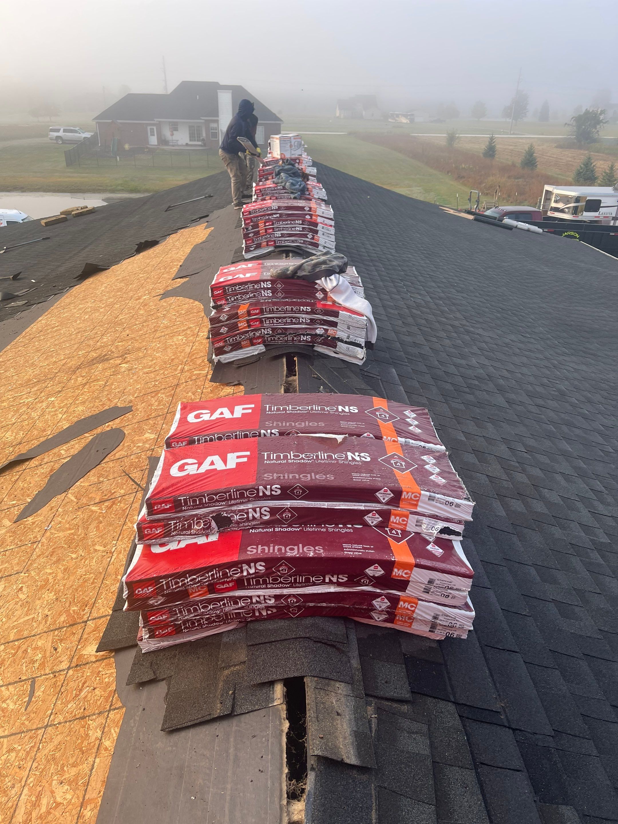 Residential Roofing Installation using Timberline Charcoal Black by JNR Roofing LLC