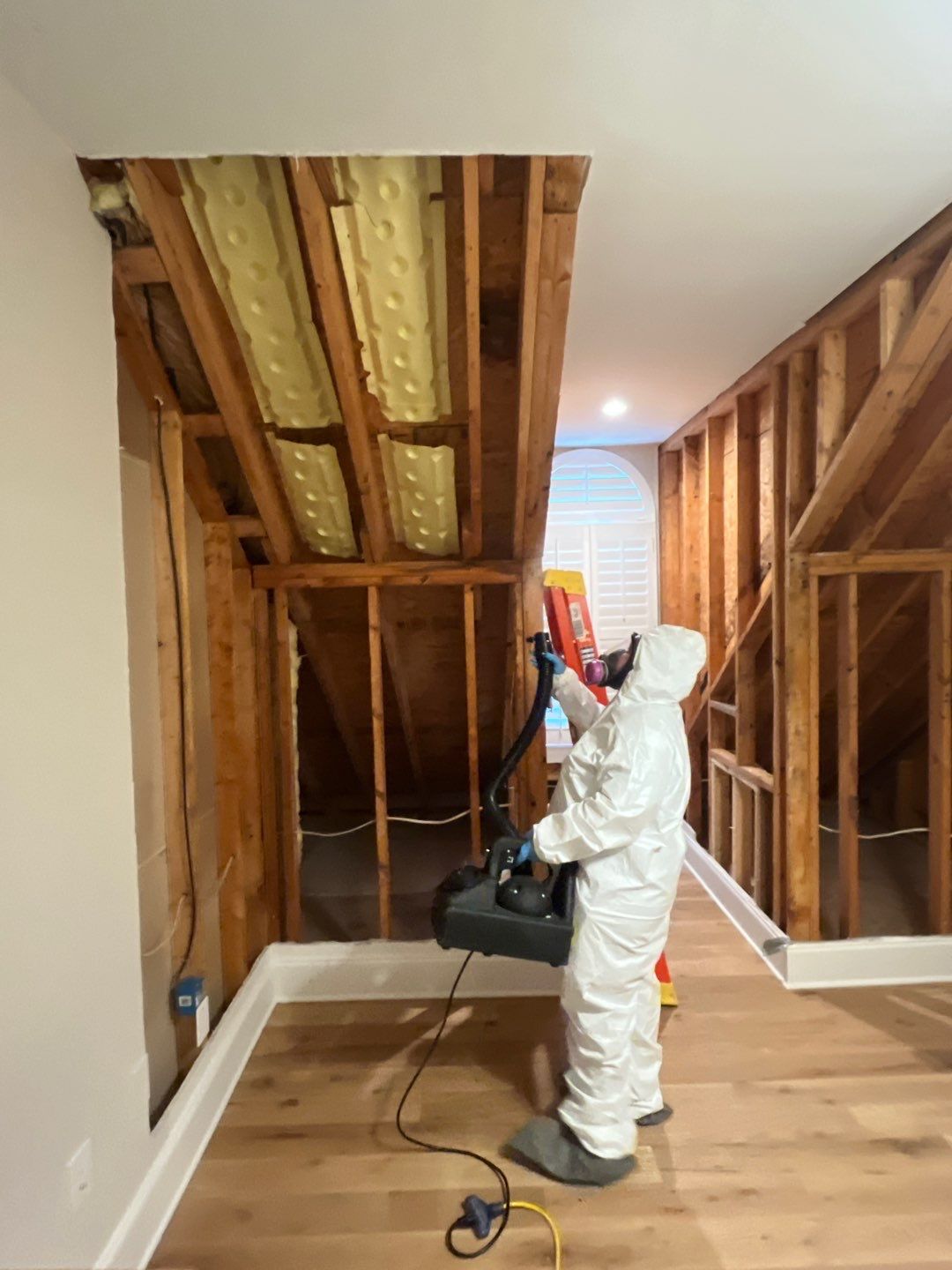 Bedroom mold remediation & Interior restoration by EAS Environmental, LLC.