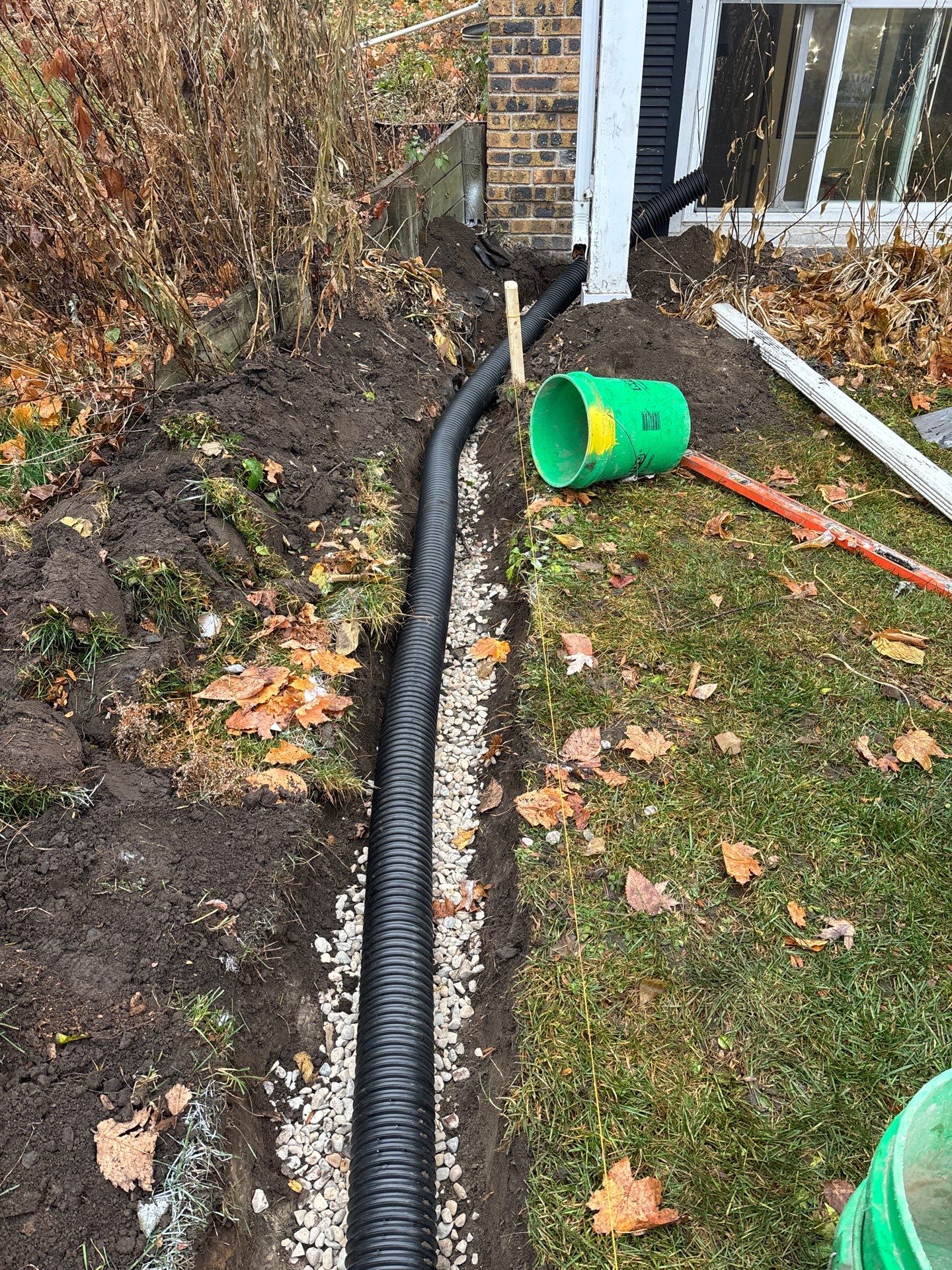 Drain tile and sump pump for George by Waterproofing Northeast
