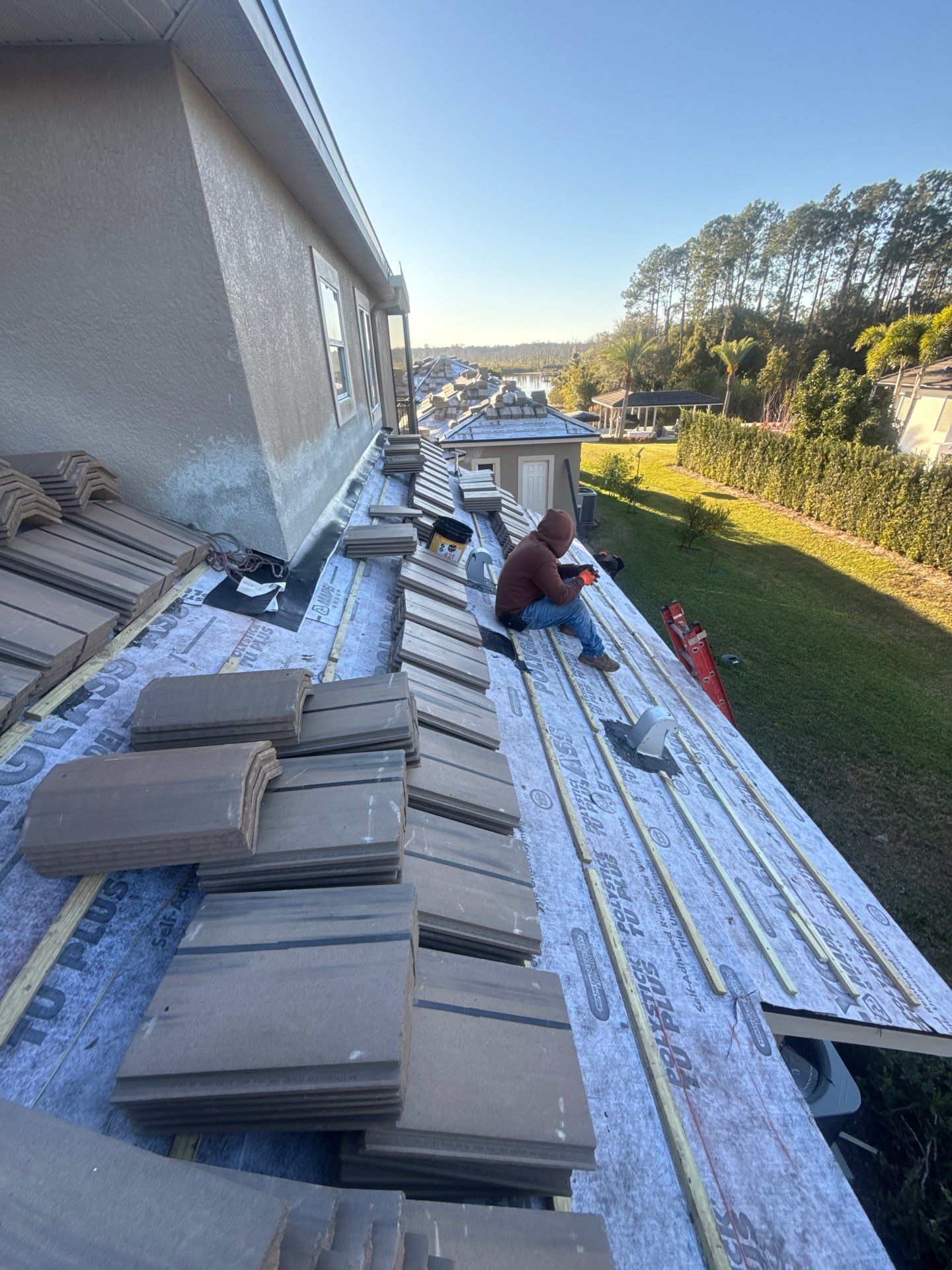 Mediterranean Tile Roof Replacement and Leak Remediation in Orlando by Fortified Roofing Solutions Corp.