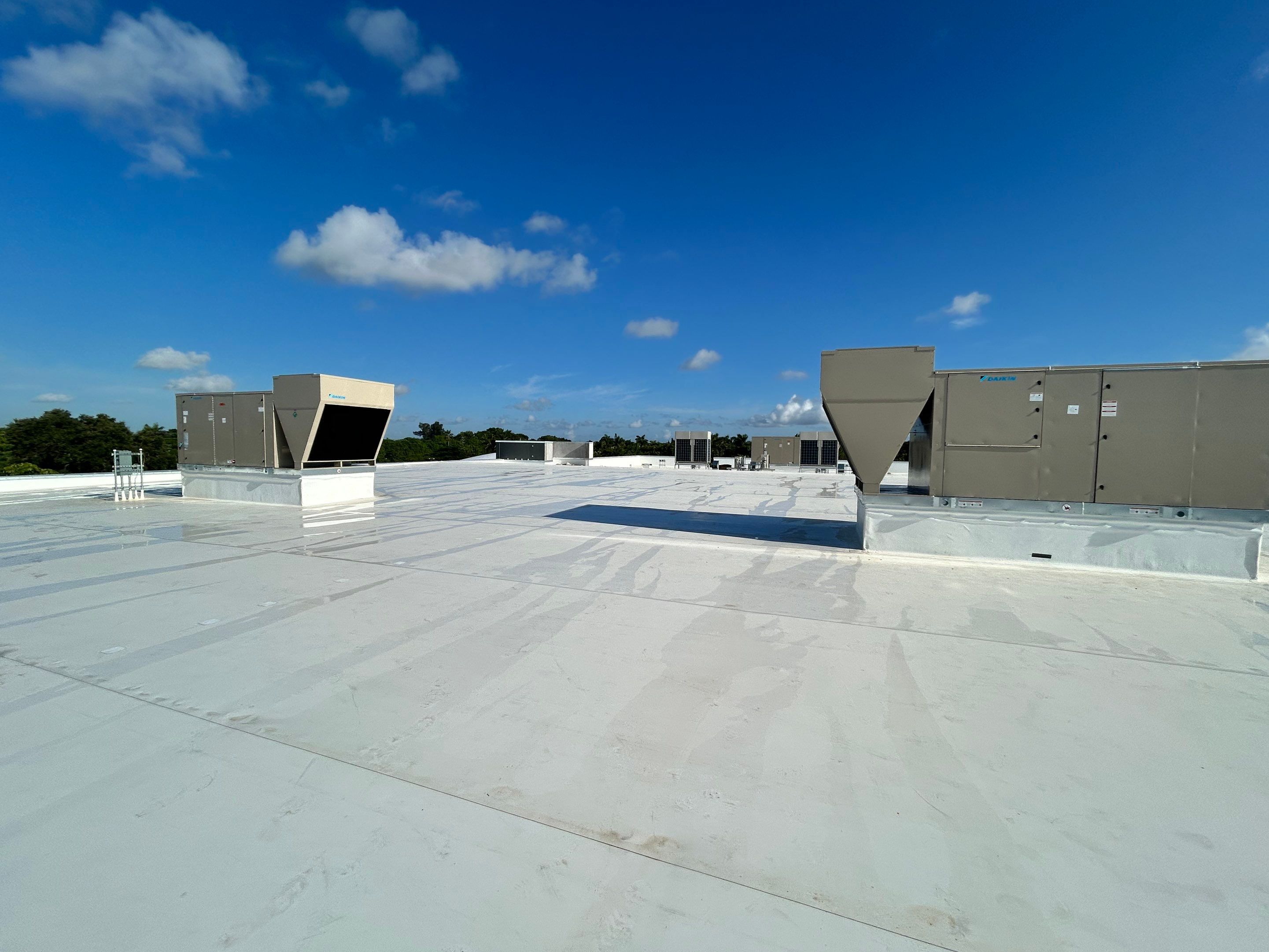 TPO Flat Roof Installation at Dade Quail Roost in Miami by AJF ROOFING INC
