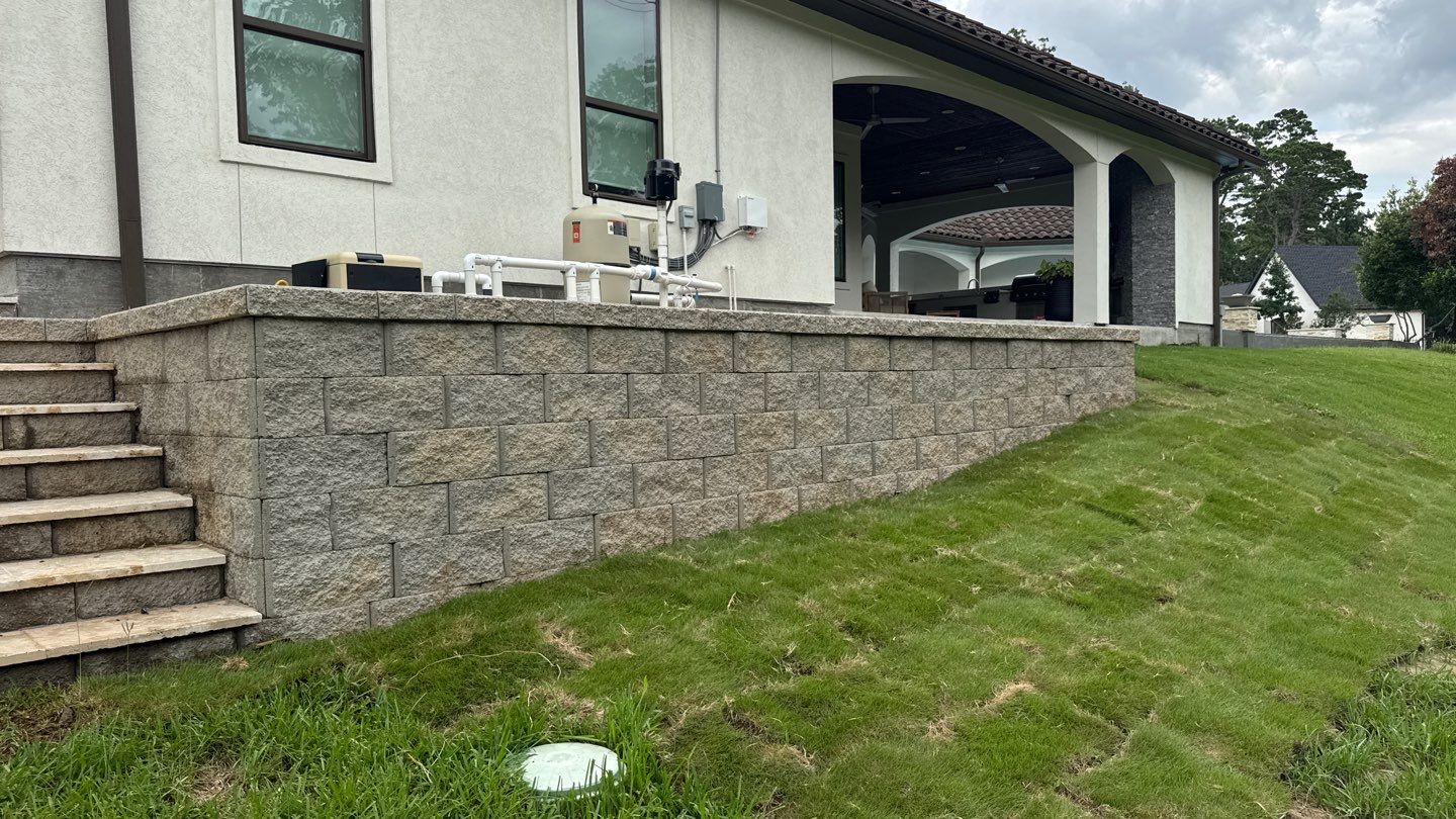 🏡 Duane’s Complete Retainer Wall & Hardscape Walkway by Texas Urban Elements