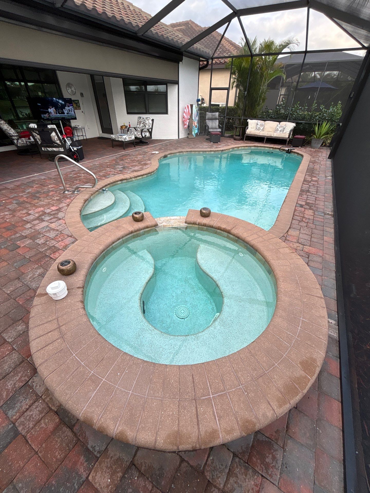 Pool Deck Renovation | Pool Coping | Waterline Tile | Bonita National Golf & Country Club` by Old Town Pavers Llc