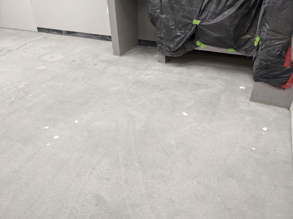 Commercial Flooring using Solid Haze Grey by Croc Coatings, LLC