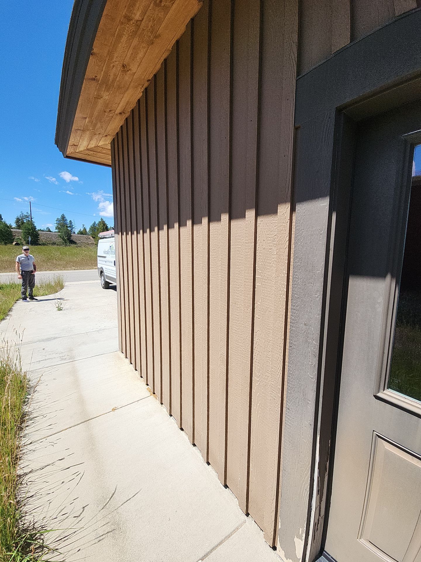 Exterior Painting Using Stain by Wheatley Creek Services