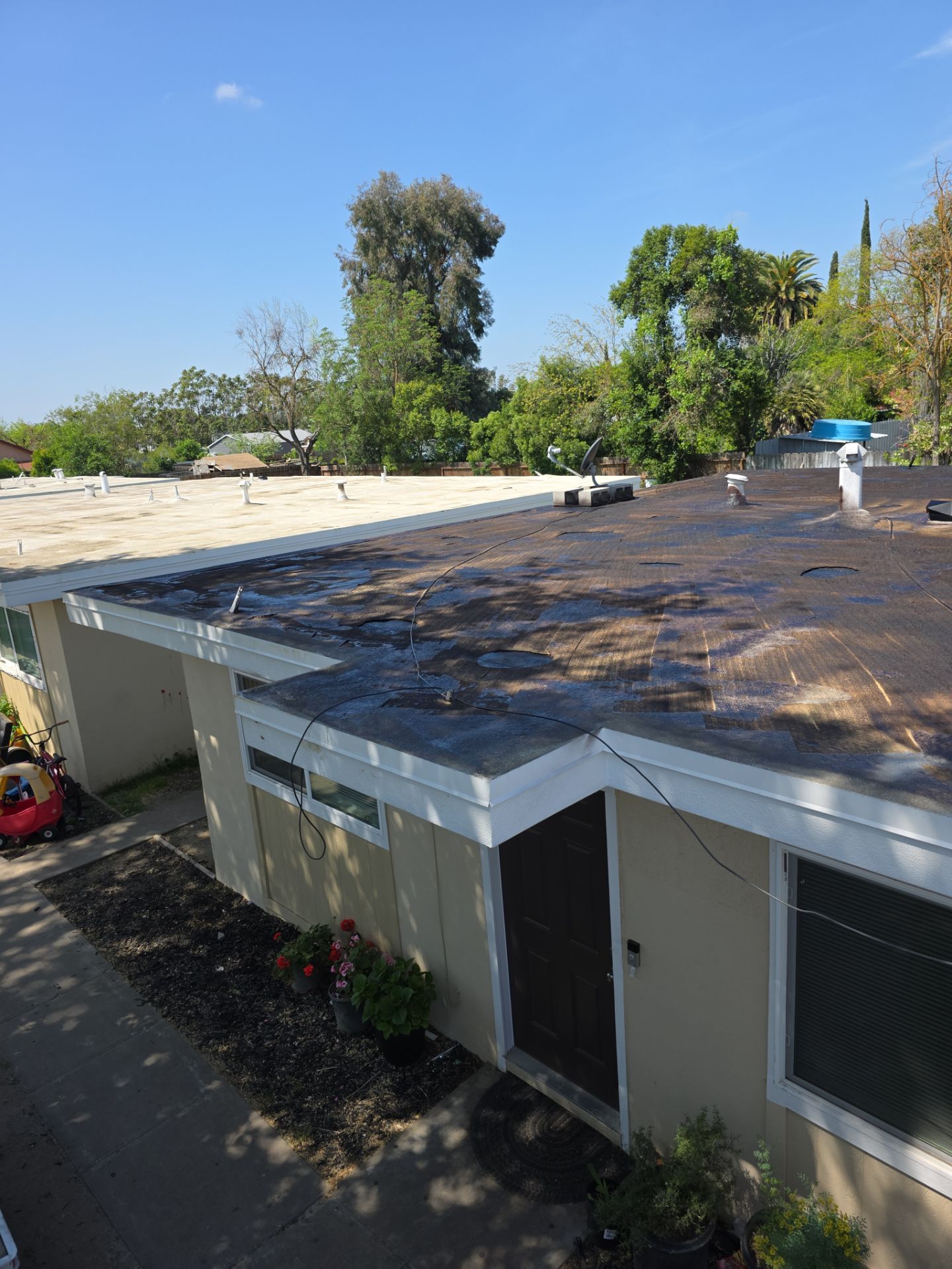 Foam Refurbish using Conklin Benchmark/PUMA XL coatings and spray foam by Straight Edge Roofing Inc