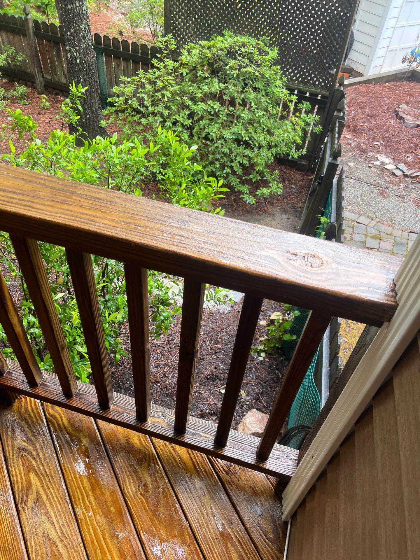Stamped Concrete and Weathered Deck by DuraSeal