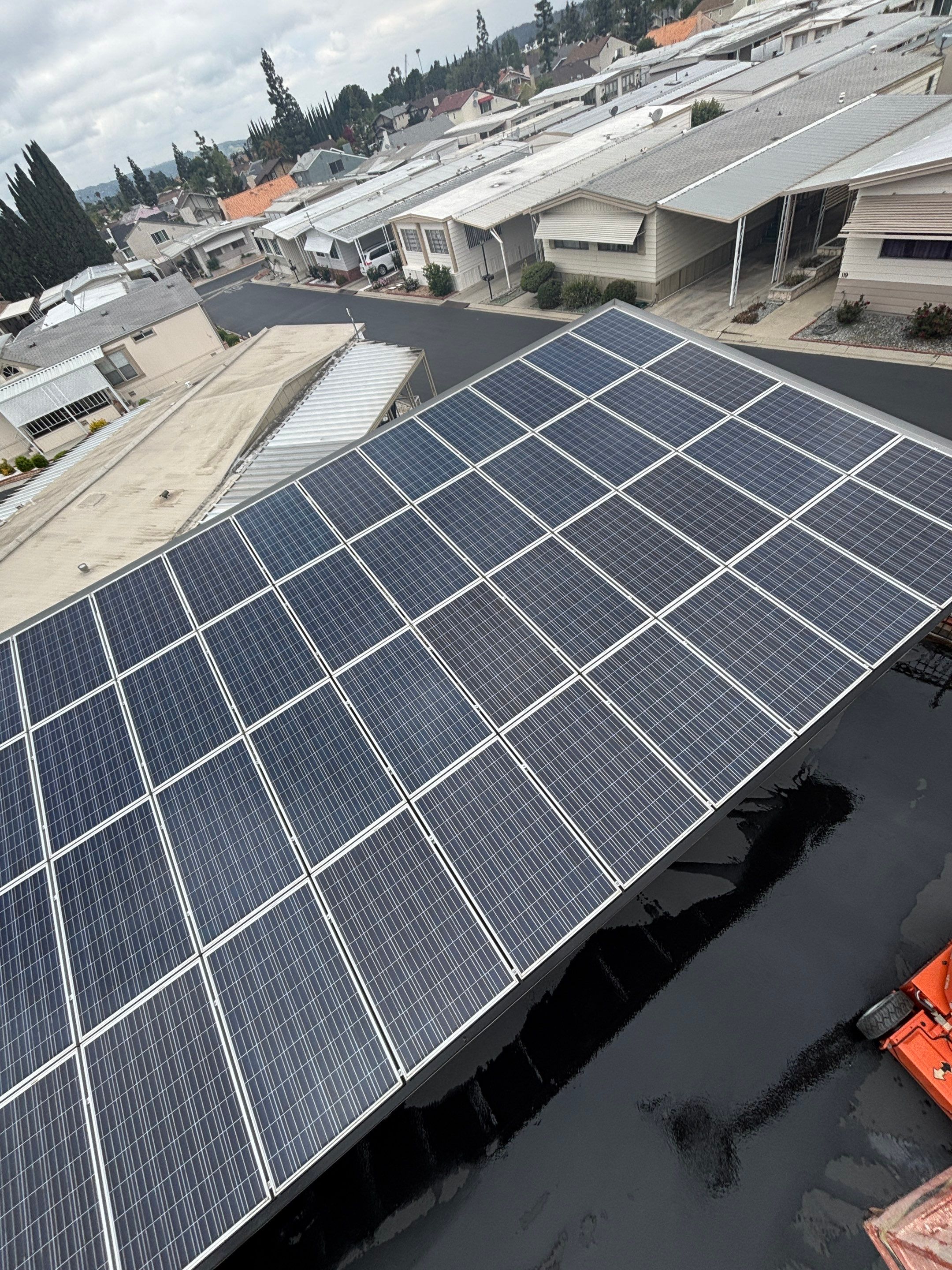 Commercial Solar Cleaning in Rowland Heights for Mobile Home Park by Palm Coast Solar Cleaning