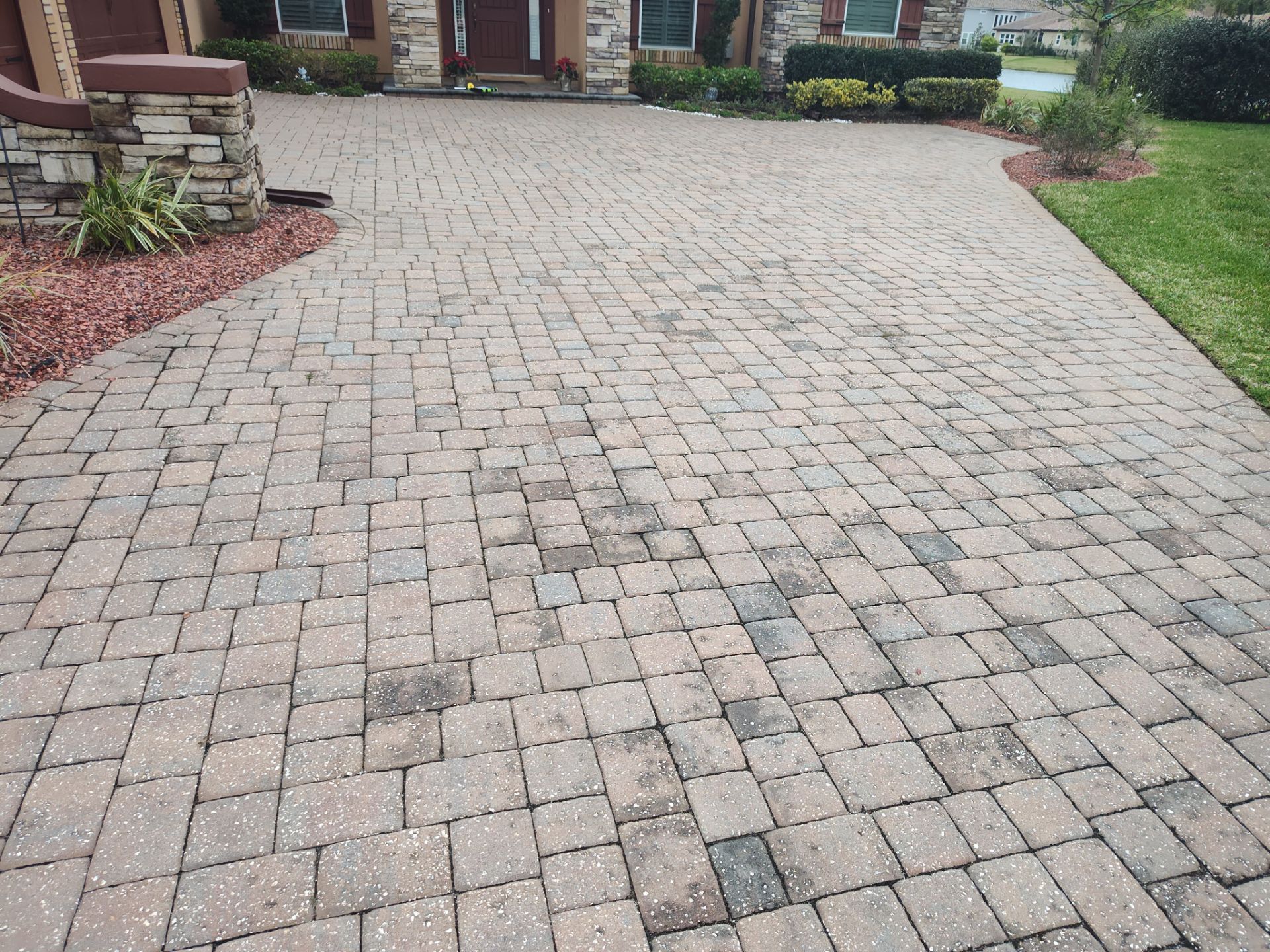 Paver Driveway using Concrete Sealant by DuraSeal