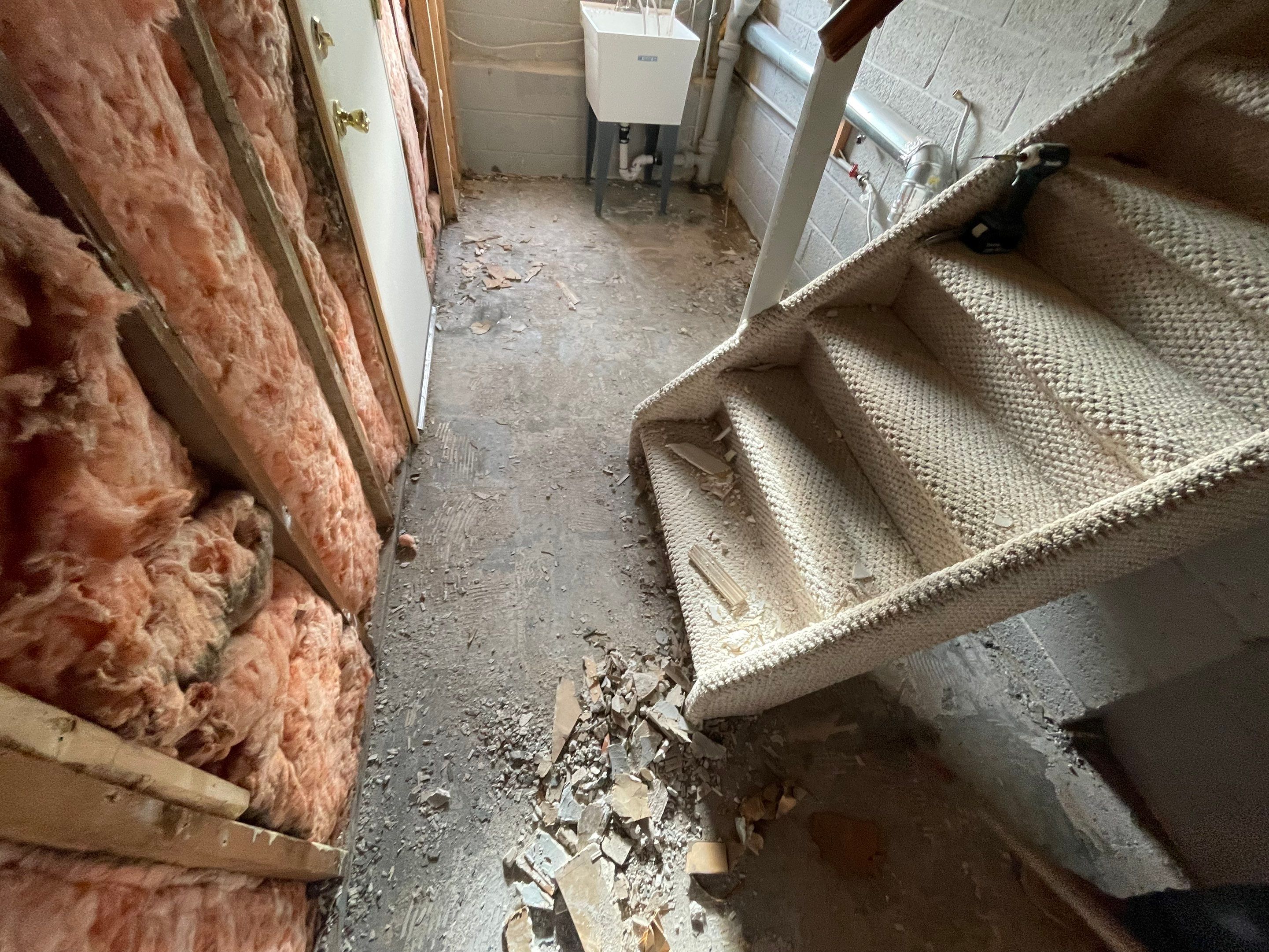 Basement Remodel using Wood by Home Concepts Construction