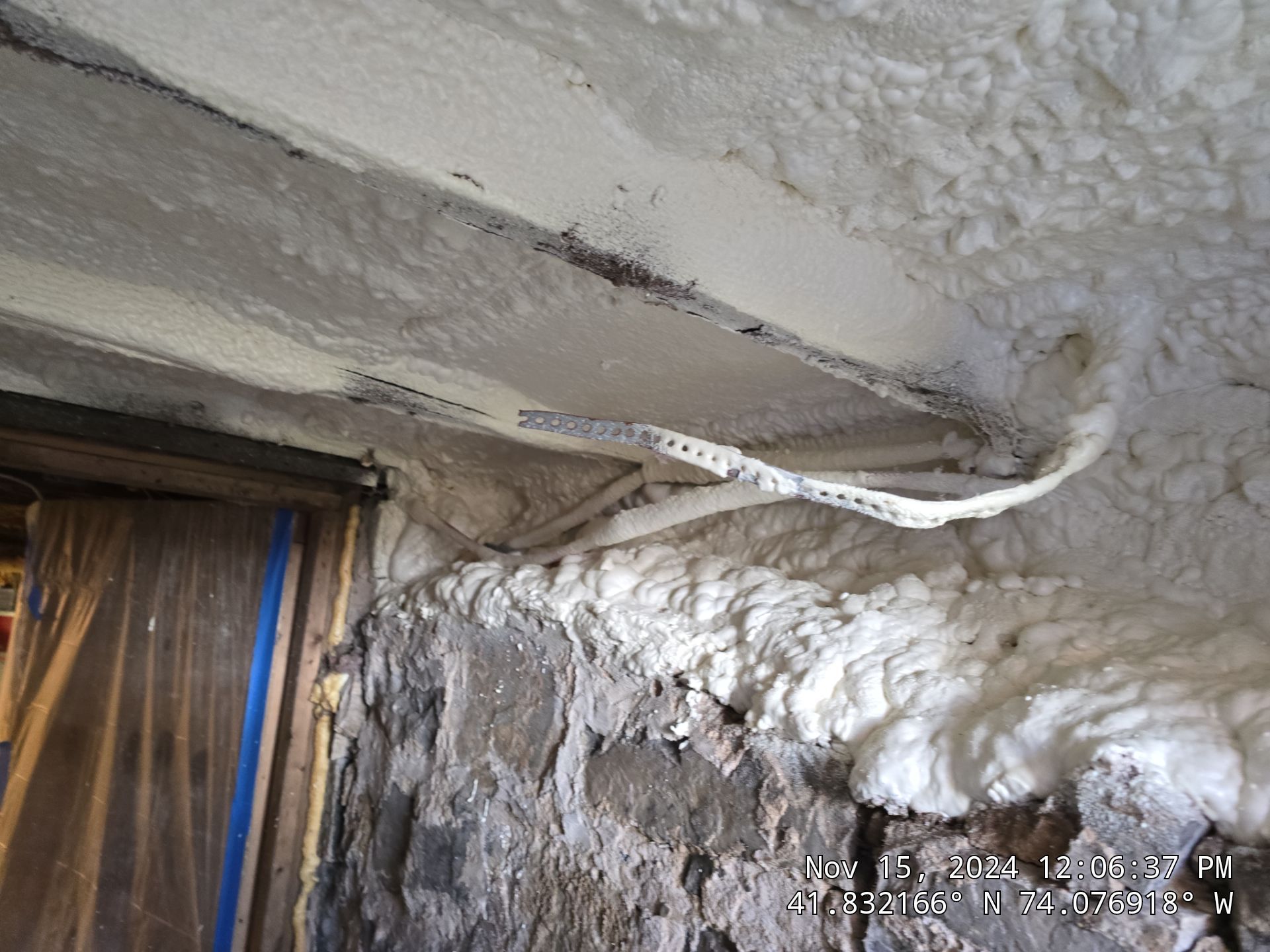 Basement Exterior Walls using Closed Cell Spray Foam by NYS Foam & Energy