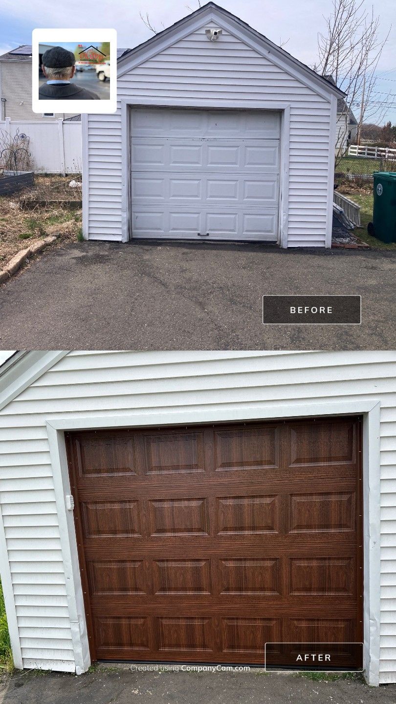 Garage Door Installation using Amarr Lincoln garage door by DiGiorgi Roofing and Siding Inc