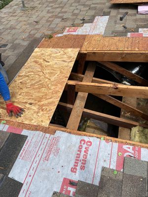 Residential Roofing Repair using Owen's Corning Duration (Lifetime) Shingles