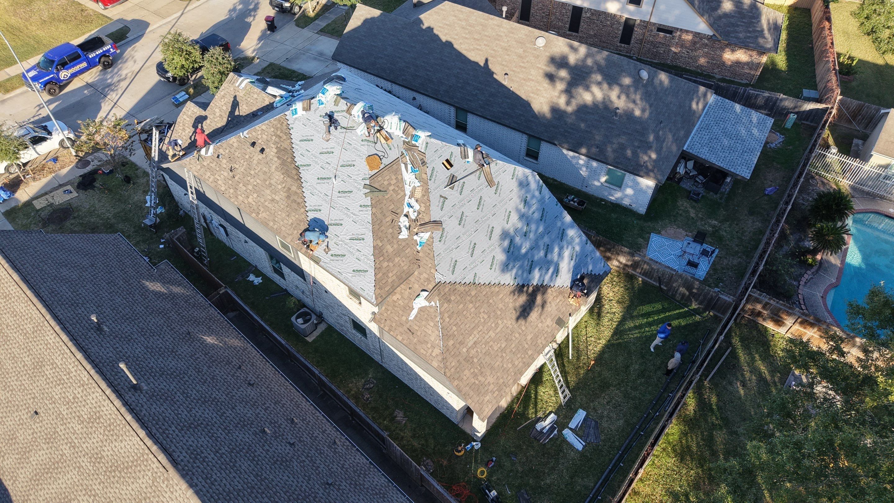 Roof Replacement Project in Houston by Roofing Technologies Unlimited