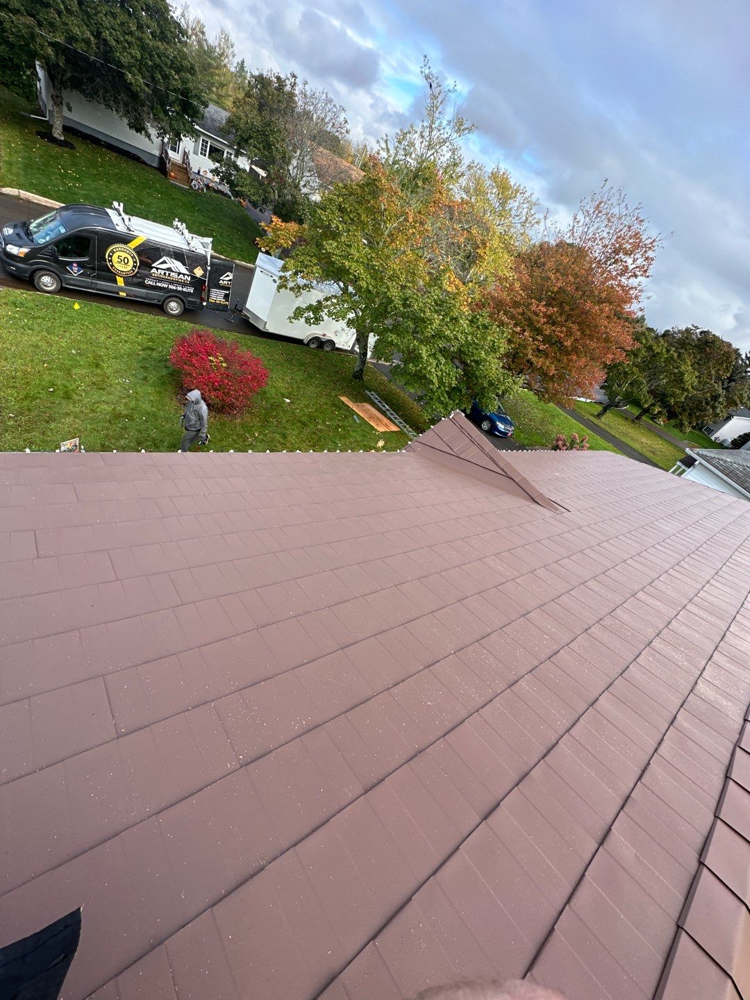 Residential Roofing Installation using Wakefield Bridge Steel Shingle by Ideal Steel by Artisan Roofing & Home Improvements Inc.