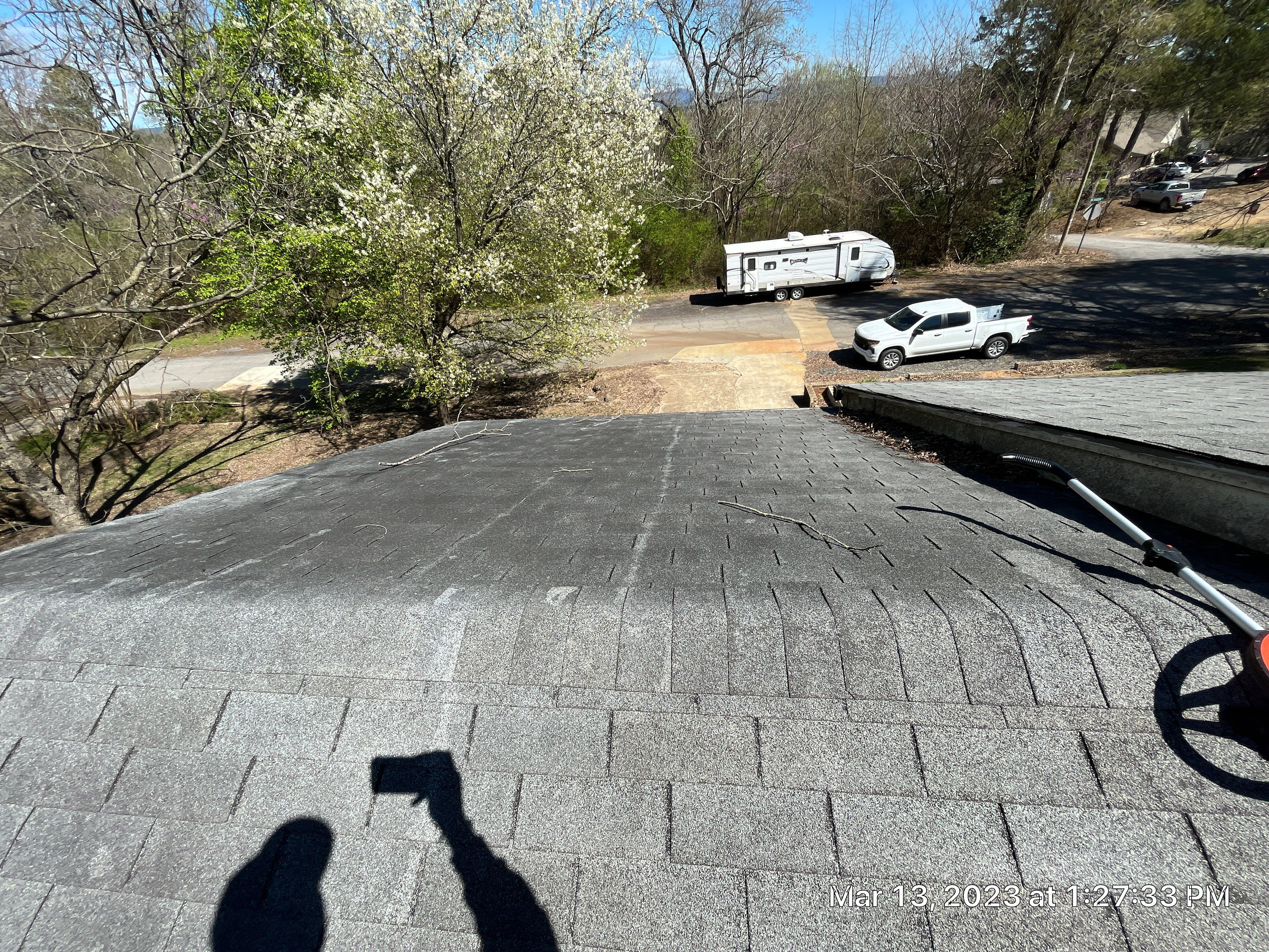 Residential Roofing Installation using 26 Gauge Colored Panels by Hostetler Roofing