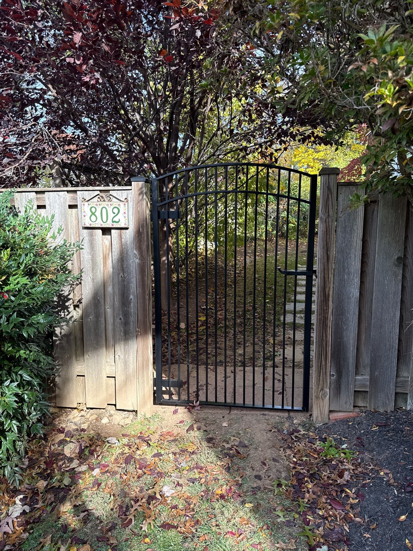 Modern Iron Pedestrian Gates – Leverton Road Residential Project – Rockville, MD by Capitol Iron Works